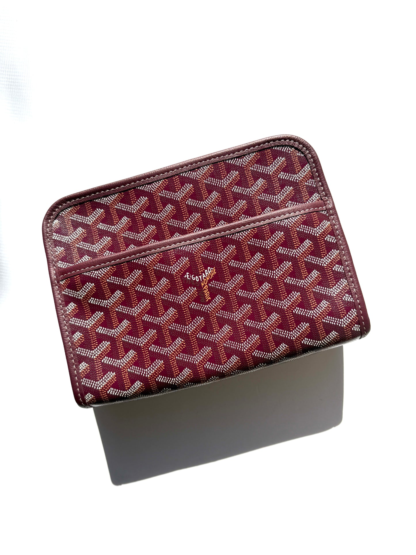 New GOYARD Jouvence Burgundy Pouch Cosmetic Toiletry Case PM