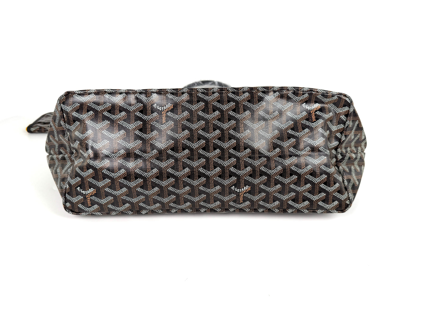 New GOYARD Goyardine Saint Louis PM Black Tote Bag with Pouch