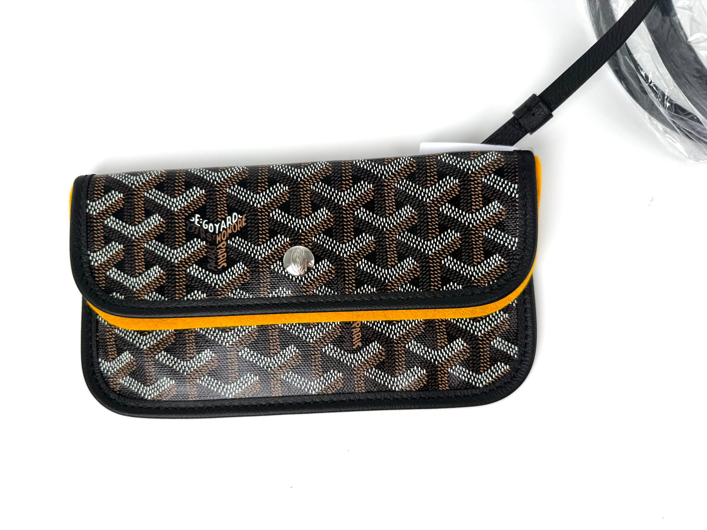 New GOYARD Goyardine Saint Louis PM Black Tote Bag with Pouch