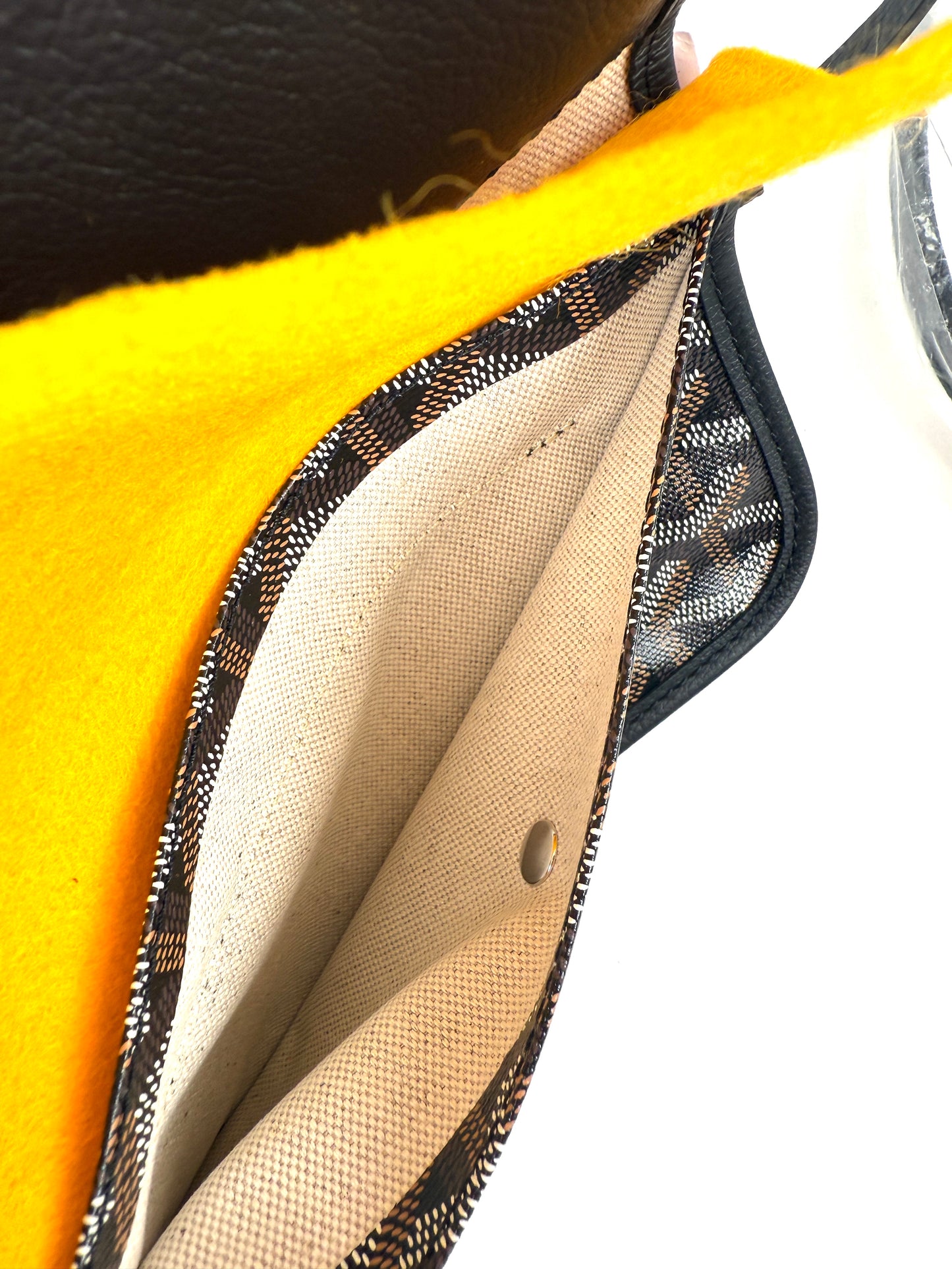 New GOYARD Goyardine Saint Louis PM Black Tote Bag with Pouch