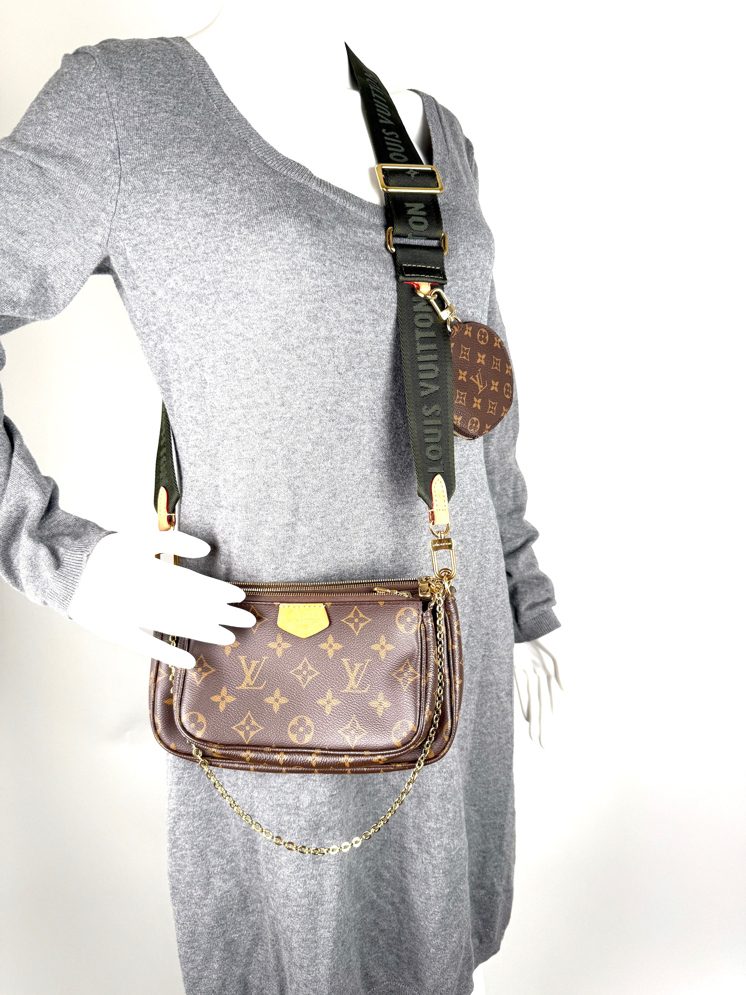 Louis Vuitton Multi Pochette Accessoires Monogram Brown Khaki