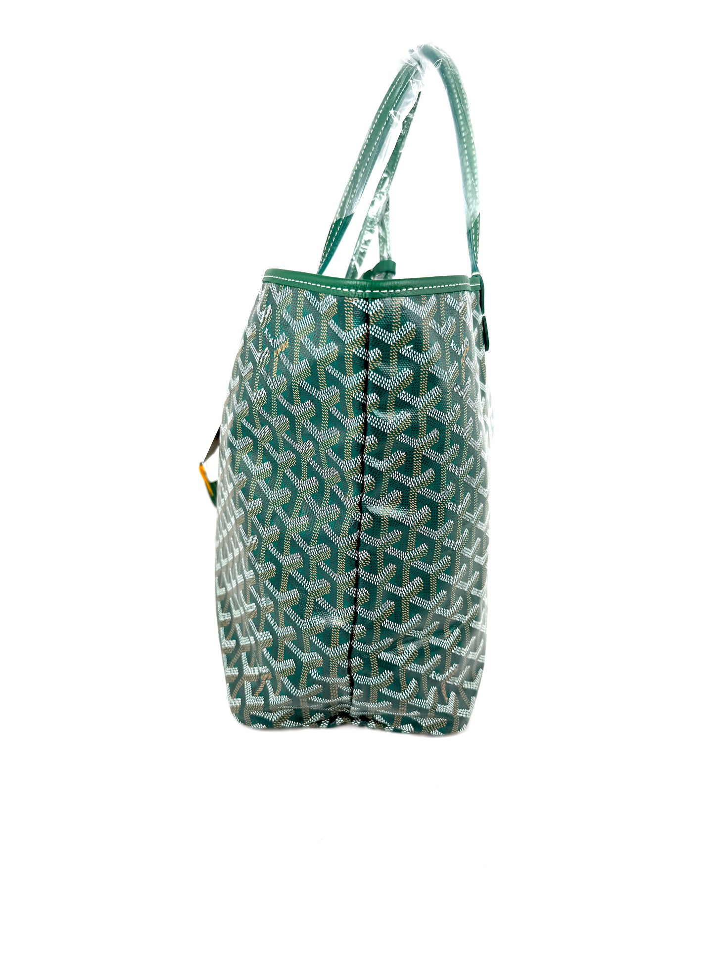 New GOYARD Goyardine Saint Louis PM Green Tote Bag with Pouch