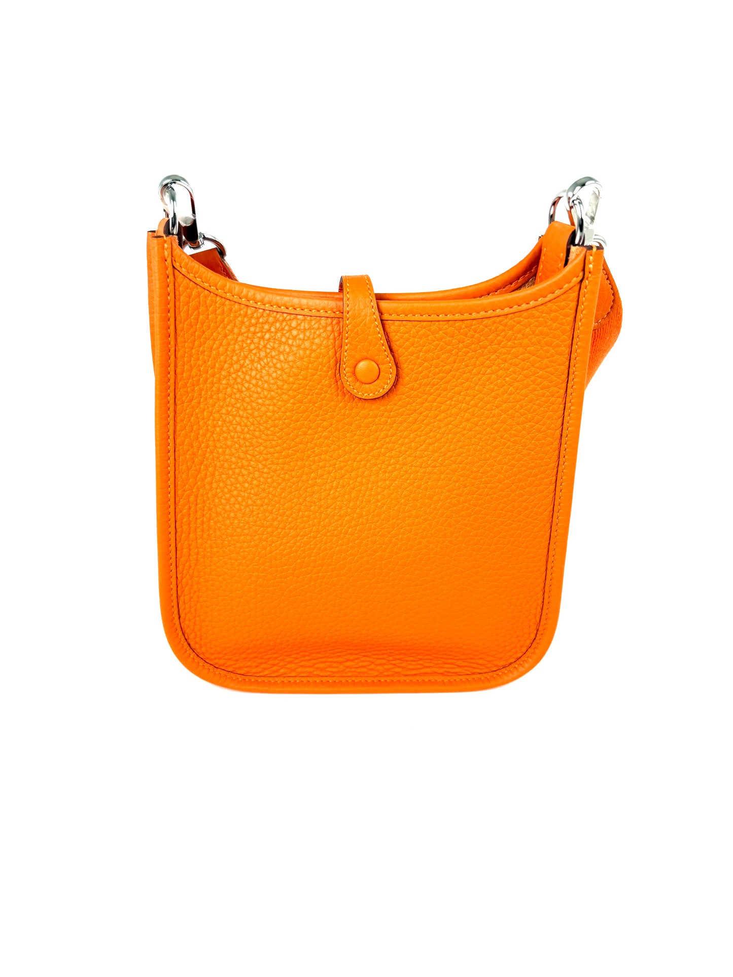 New HERMES Mini Evelyne TPM 16 Orange Leather 2025 Crossbody Bag