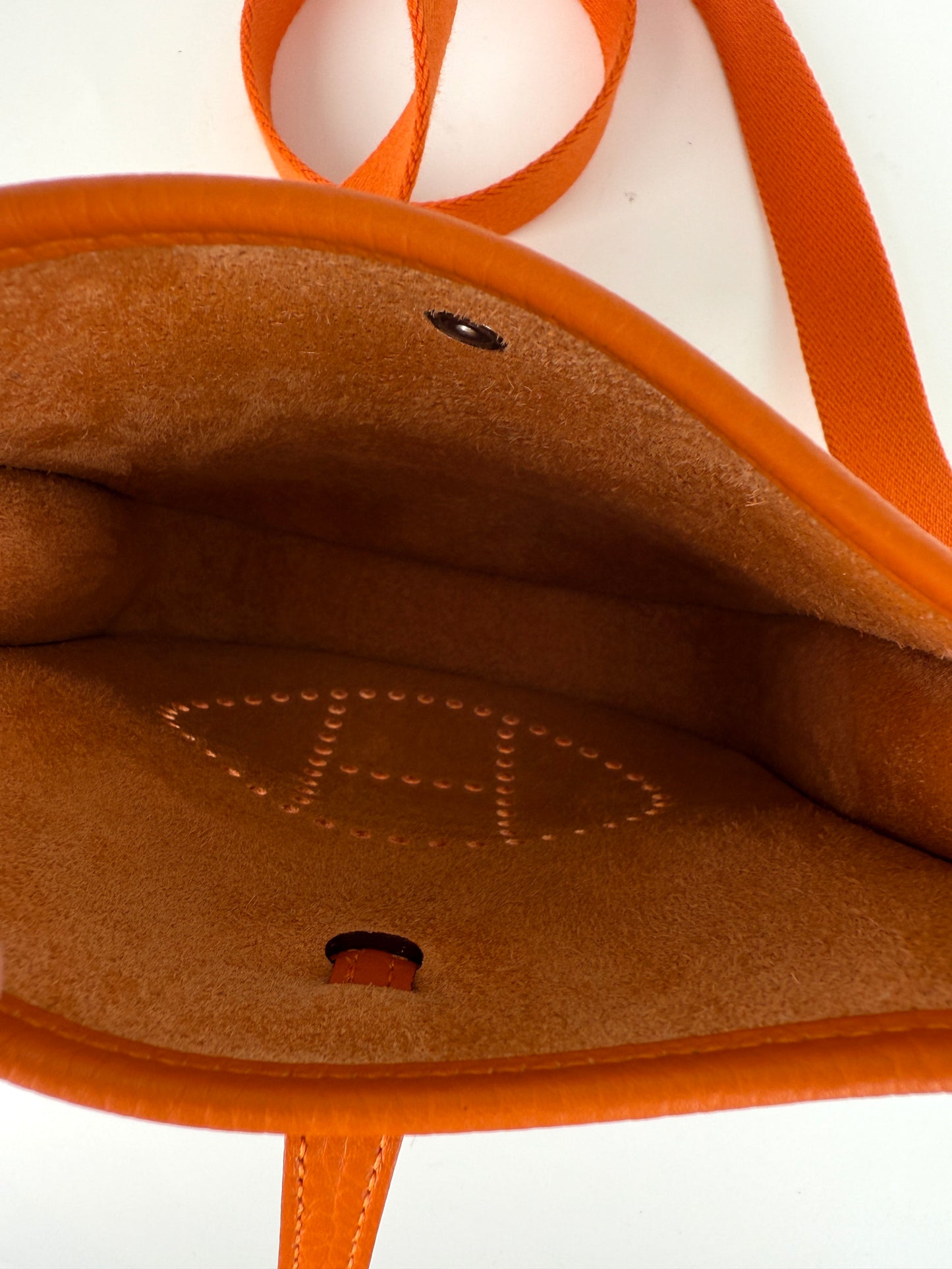 New HERMES Mini Evelyne TPM 16 Orange Leather 2025 Crossbody Bag