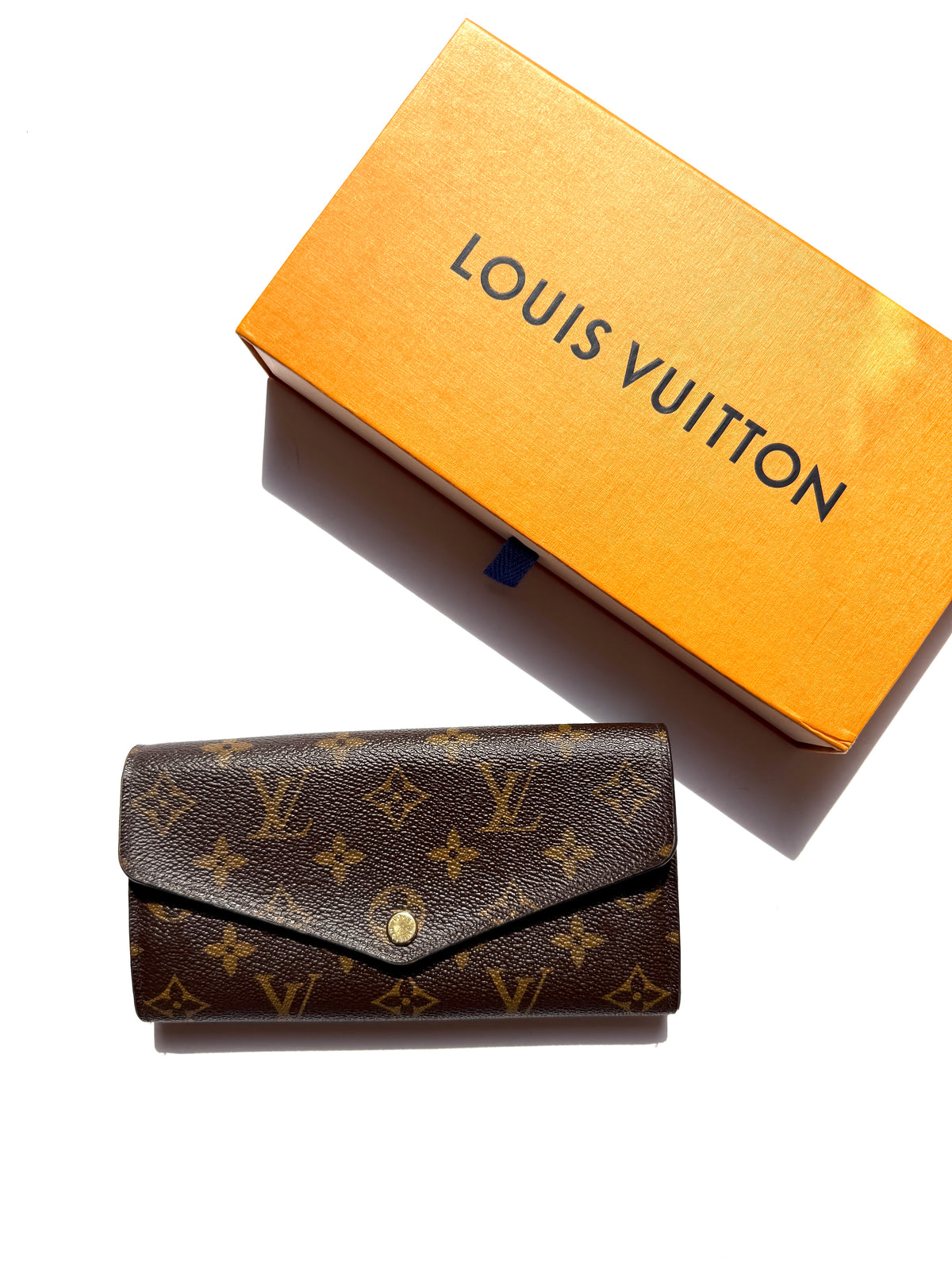 Louis Vuitton Sarah Brown Monogram Envelope Long Wallet