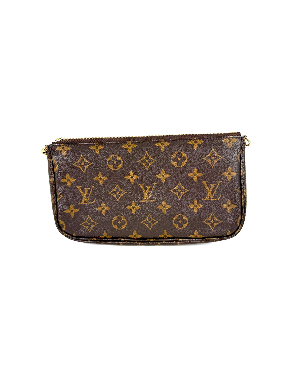 Louis Vuitton Multi Pochette Accessoires Monogram Brown Khaki Crossbody Bag
