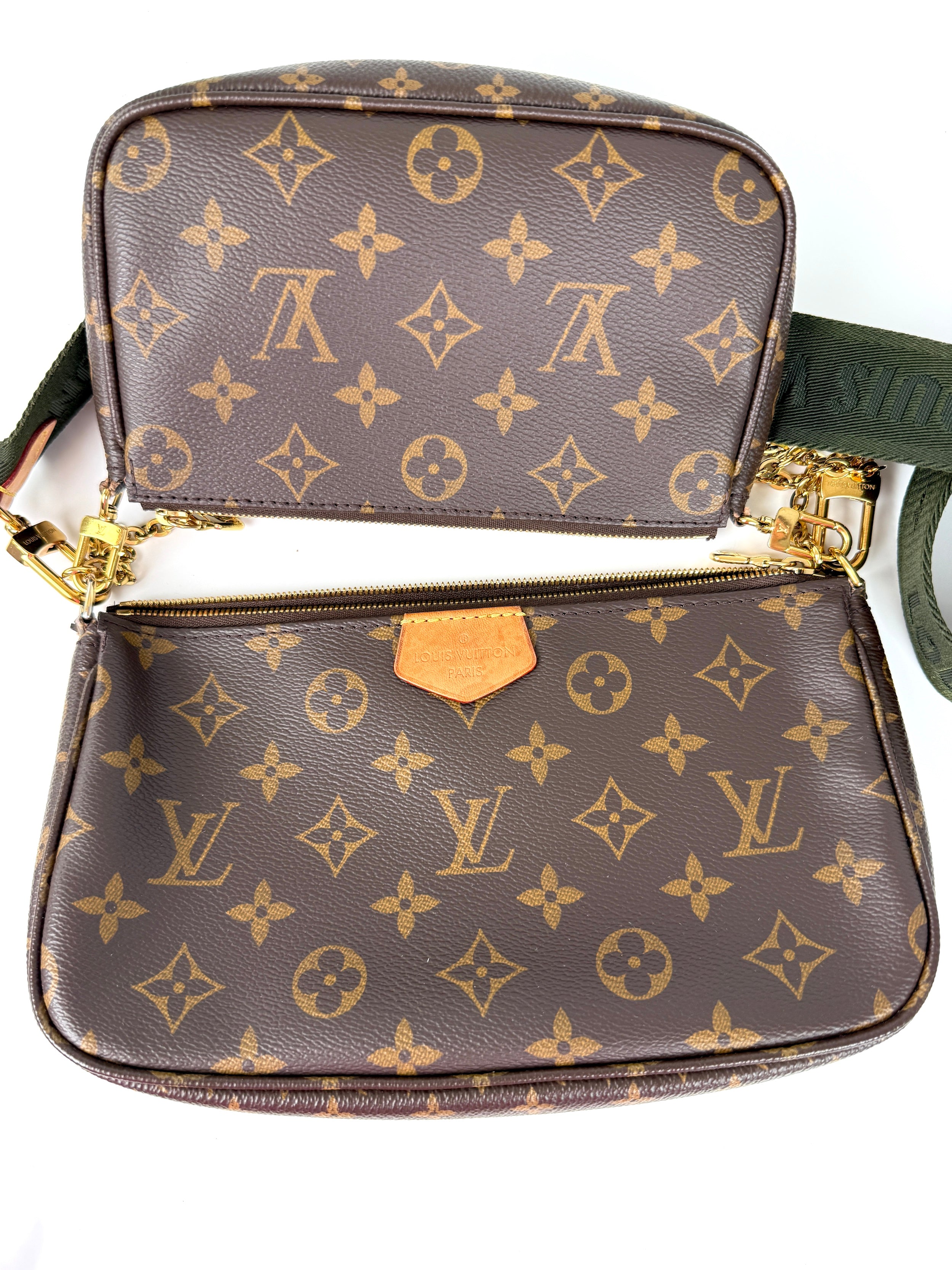 k*k様 Louis Vuitton モノグラム ショルダーバッグ Louis Vuitton Multi Pochette Accessoires Monogram Brown Khaki