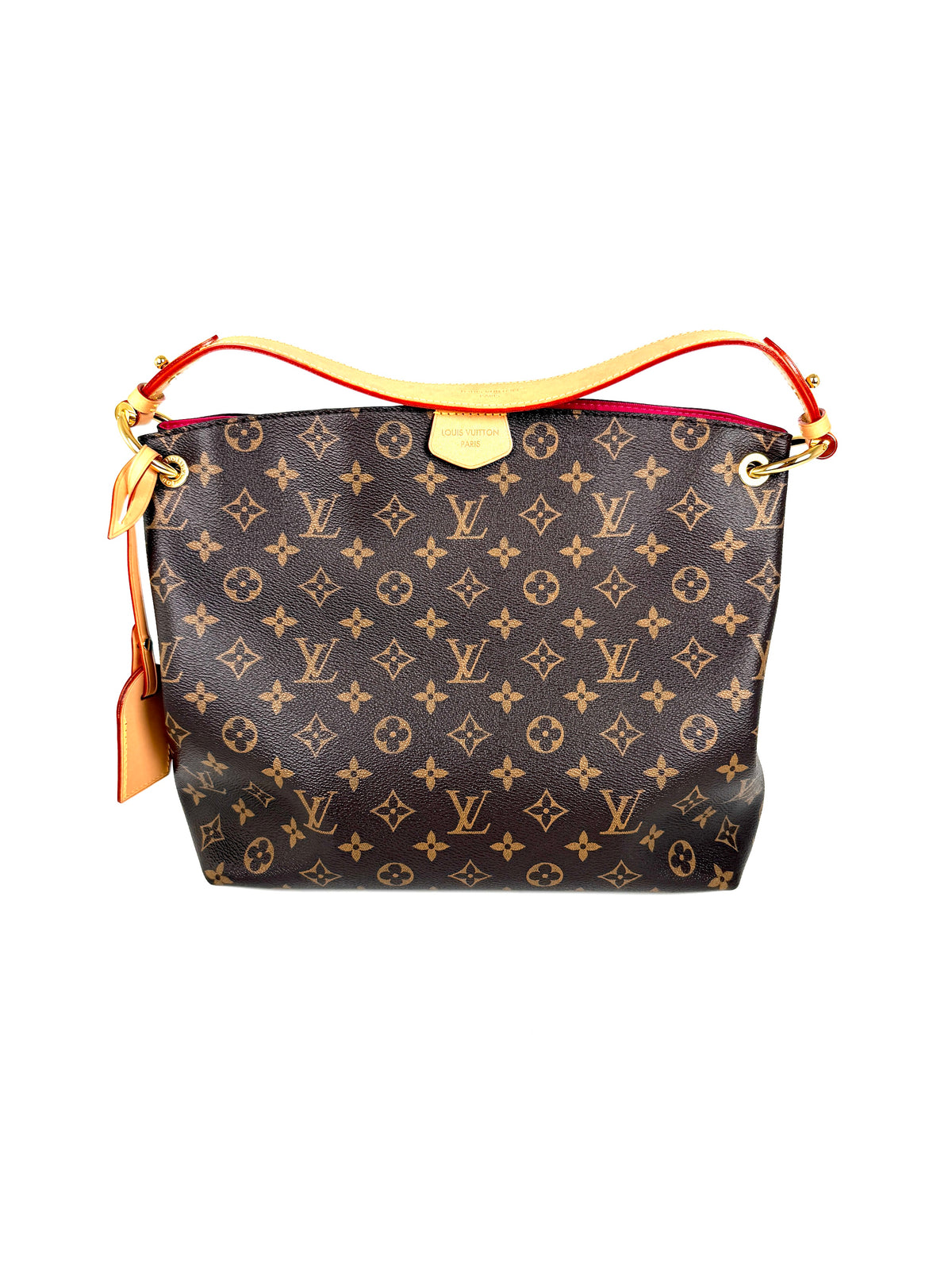 Louis Vuitton Graceful PM Hobo Monogram Brown Pink Canvas Shoulder Hobo Bag