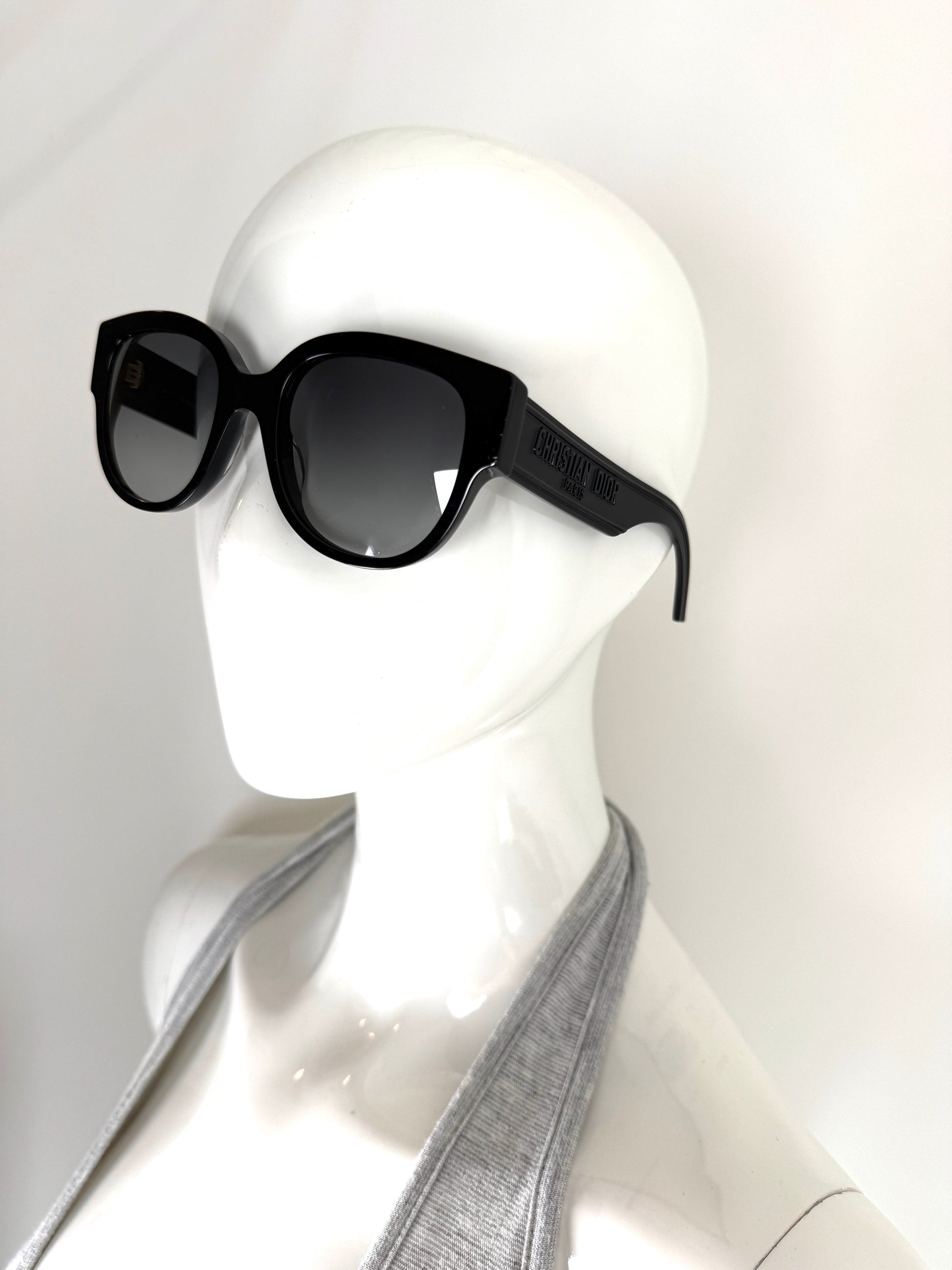 Christian Dior Wildior S3U BU Black Acetate Sunglasses