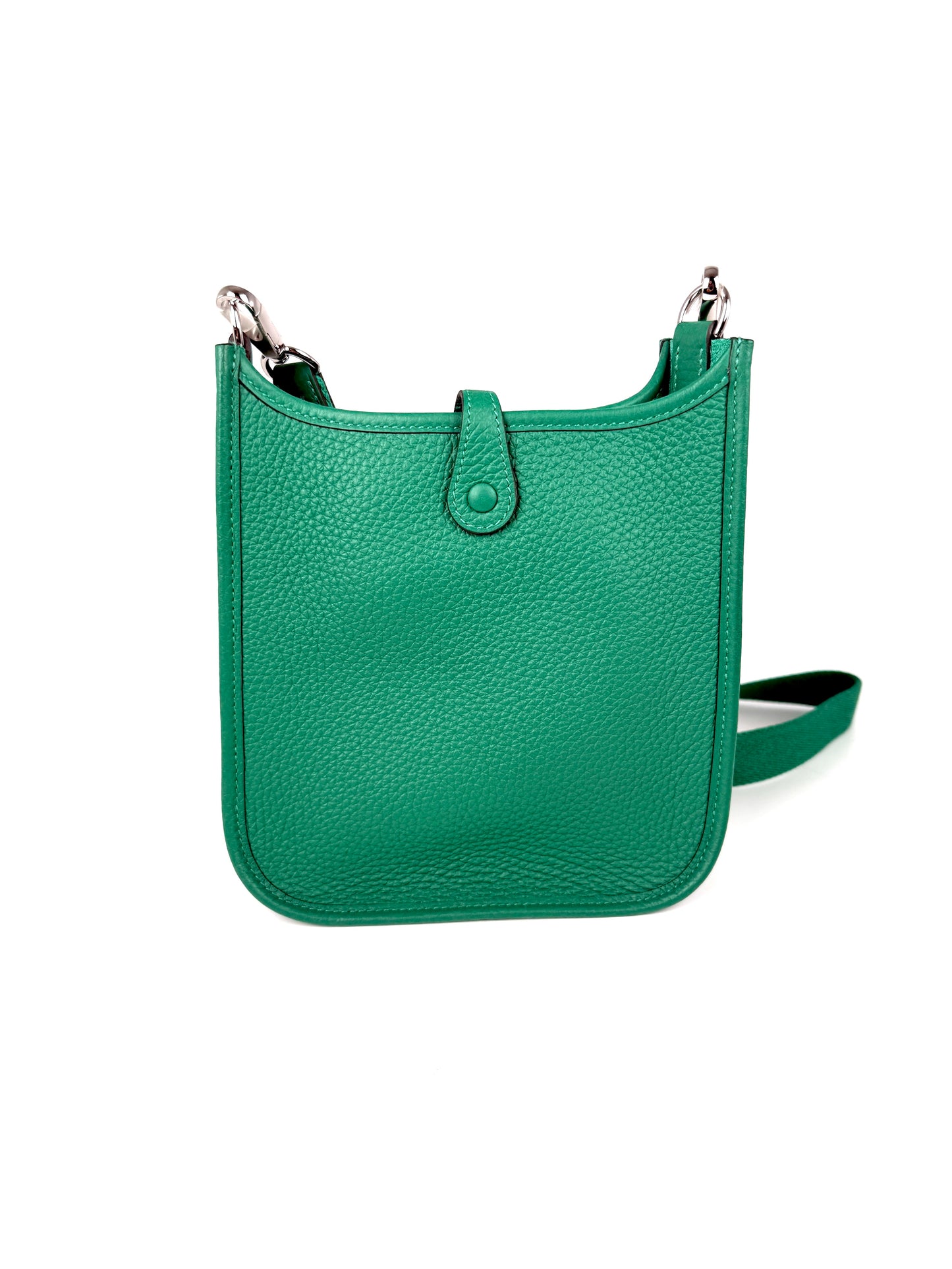 HERMES Mini Evelyne TPM 16 Vert Vertigo Green Leather Crossbody Bag New