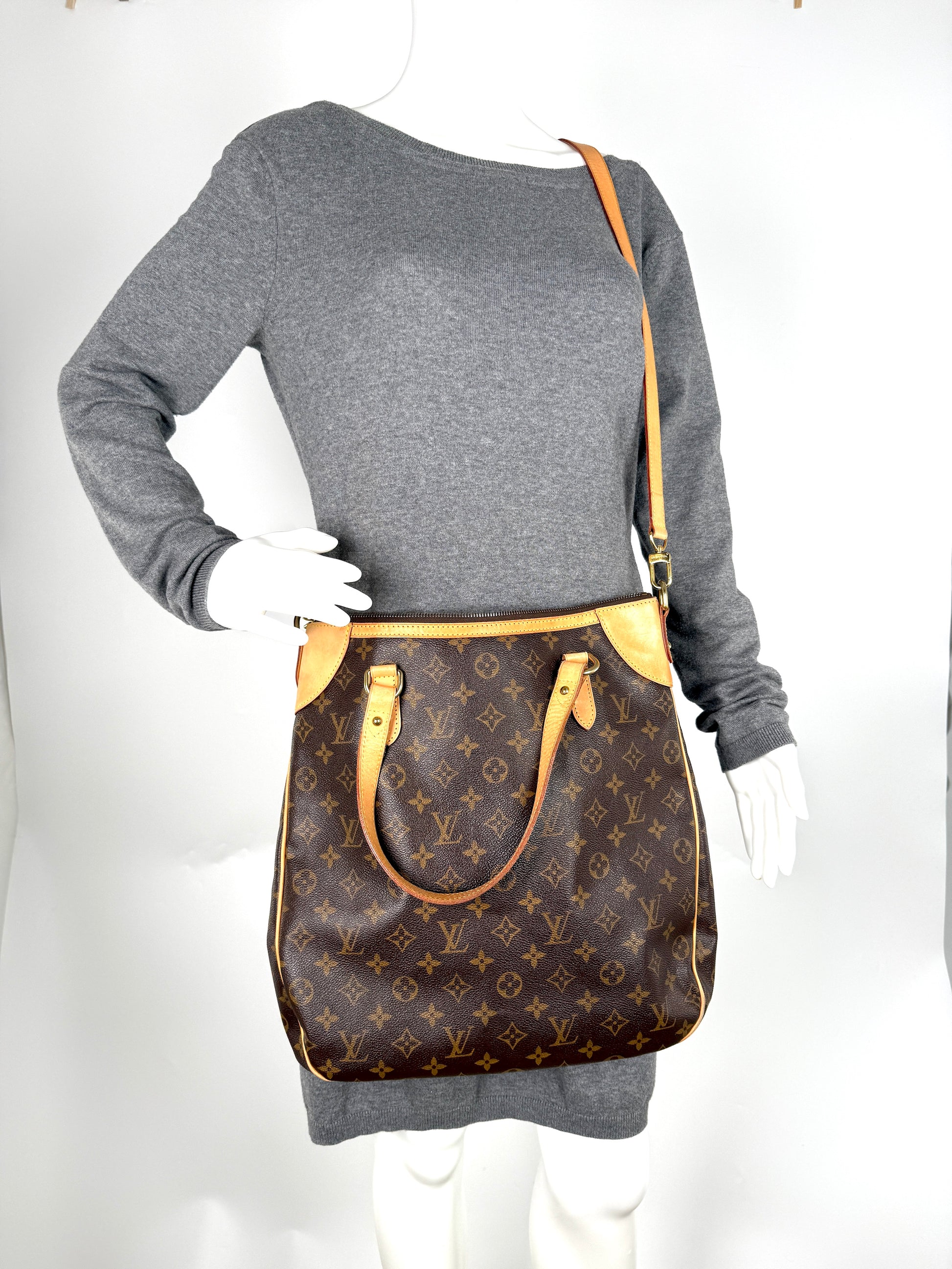 LOUIS VUITTON Odeon Monogram GM Tote Crossbody Bag