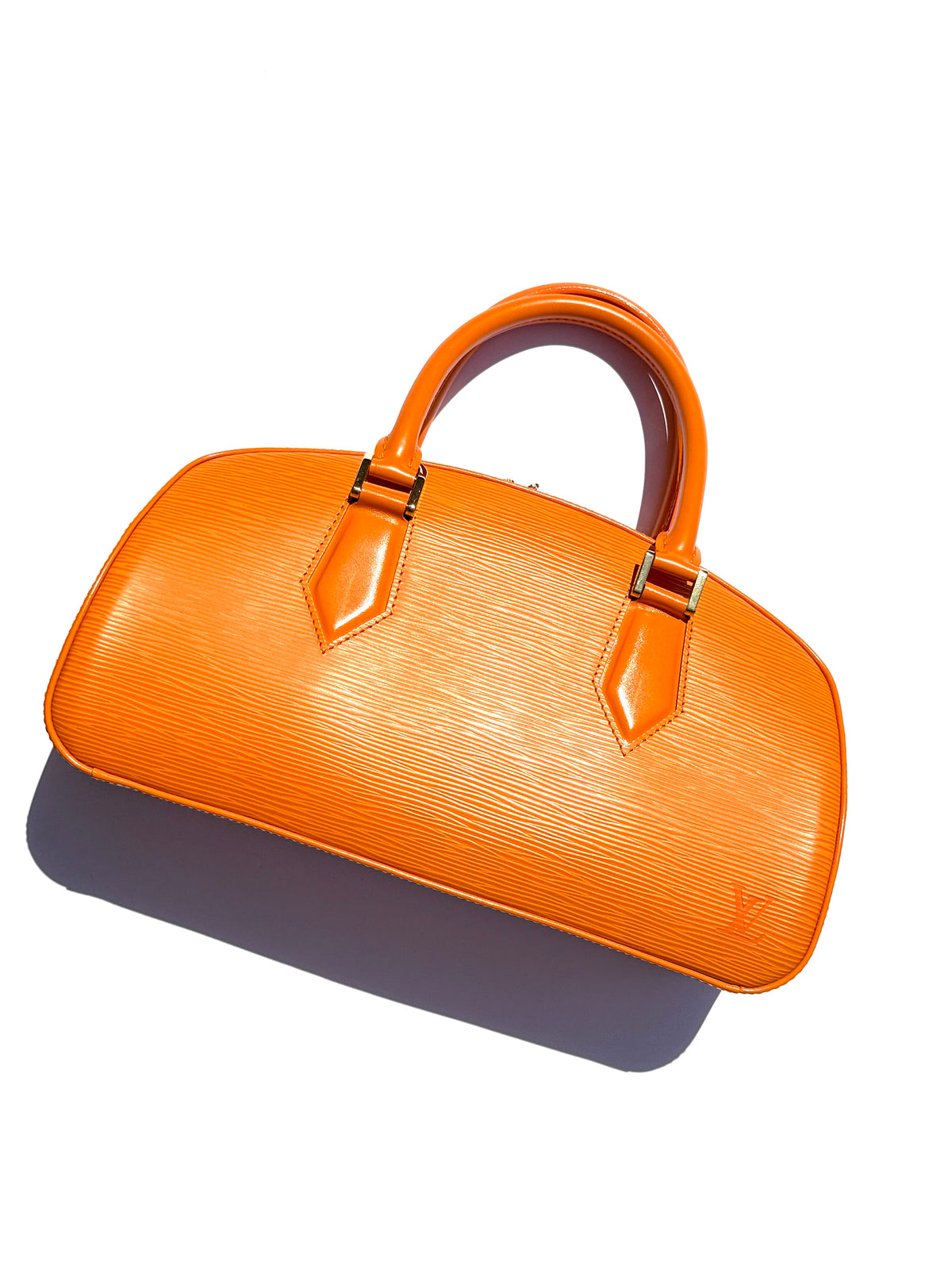 Louis Vuitton Jasmin LV Tangerine Epi Leather Satchel Bag