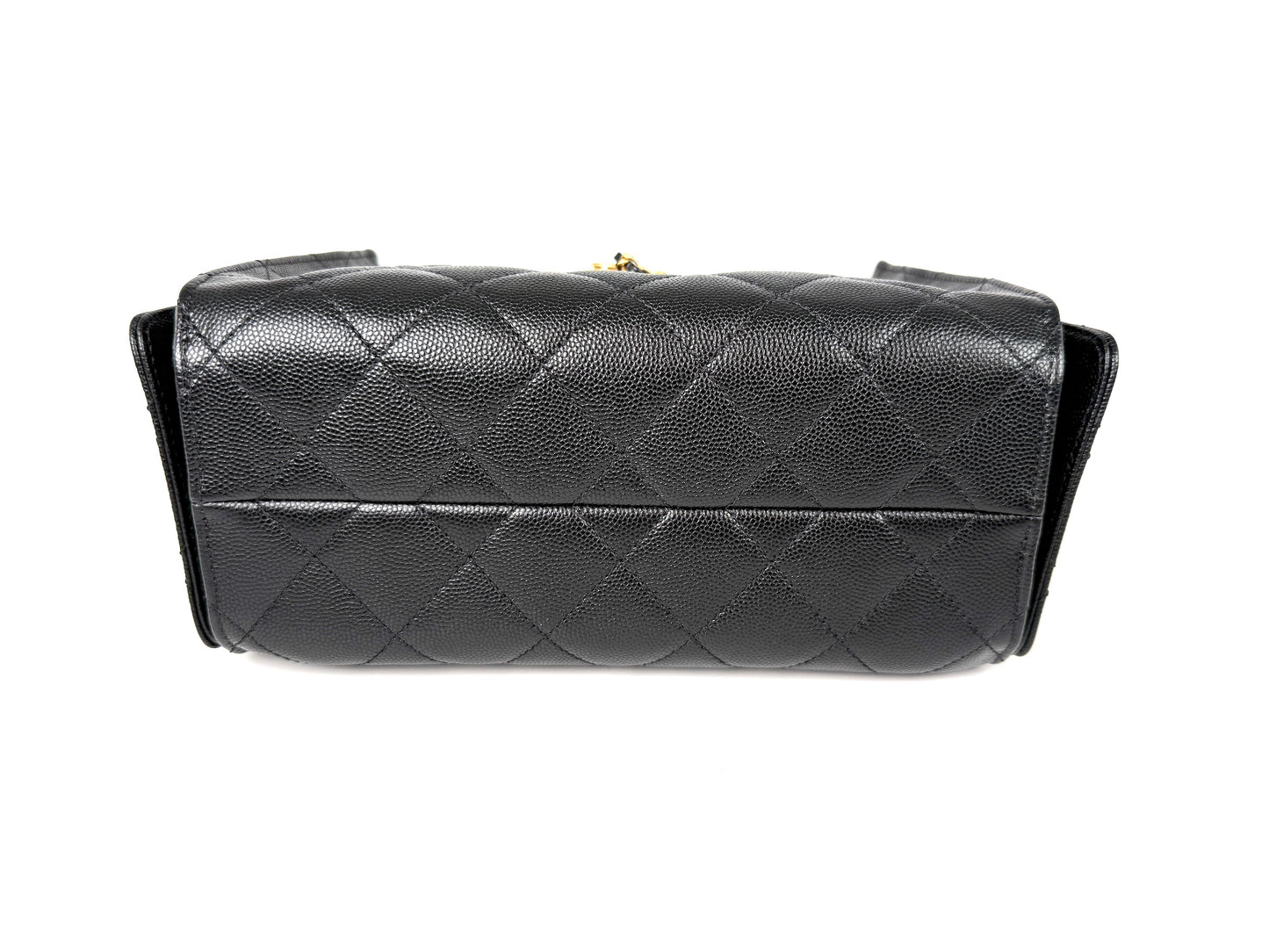 CHANEL 25 Mini Black Quilted Caviar Leather Shoulder Bag New with Tag