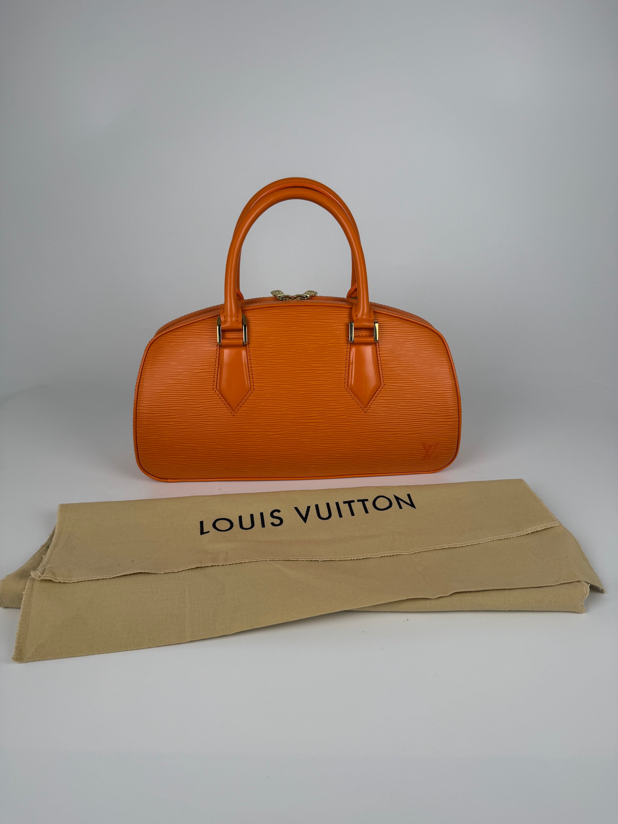Louis Vuitton Jasmin LV Tangerine Epi Leather Satchel Bag