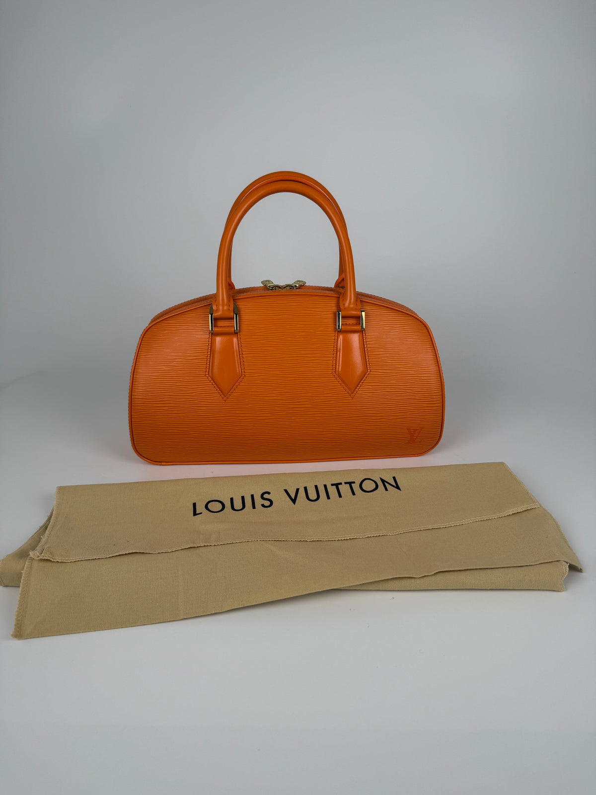 Louis Vuitton Jasmin LV Tangerine Epi Leather Satchel Bag