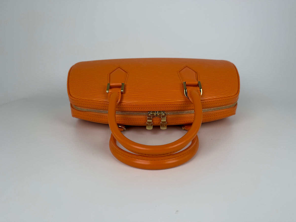 Louis Vuitton Jasmin LV Tangerine Epi Leather Satchel Bag