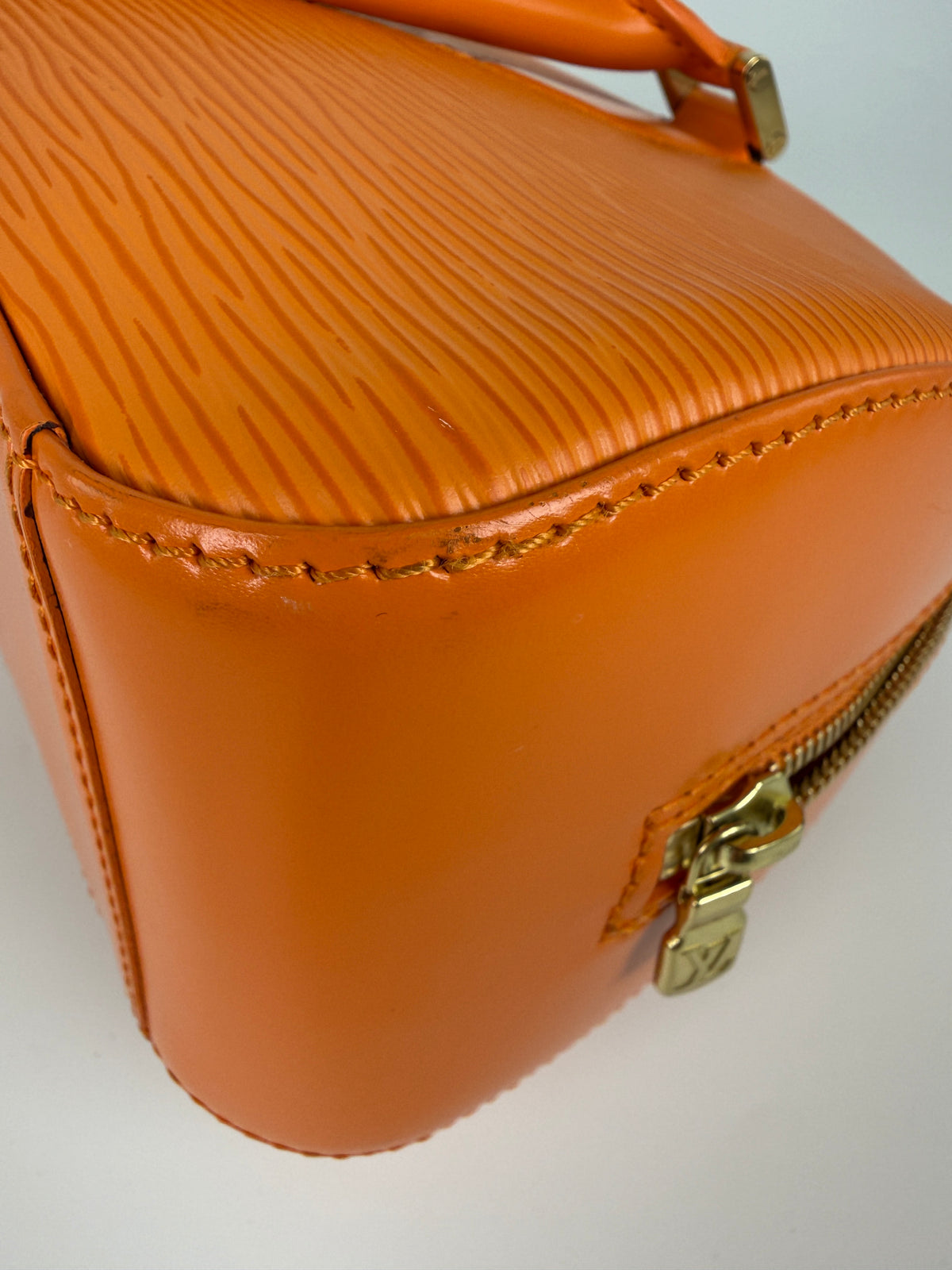 Louis Vuitton Jasmin LV Tangerine Epi Leather Satchel Bag