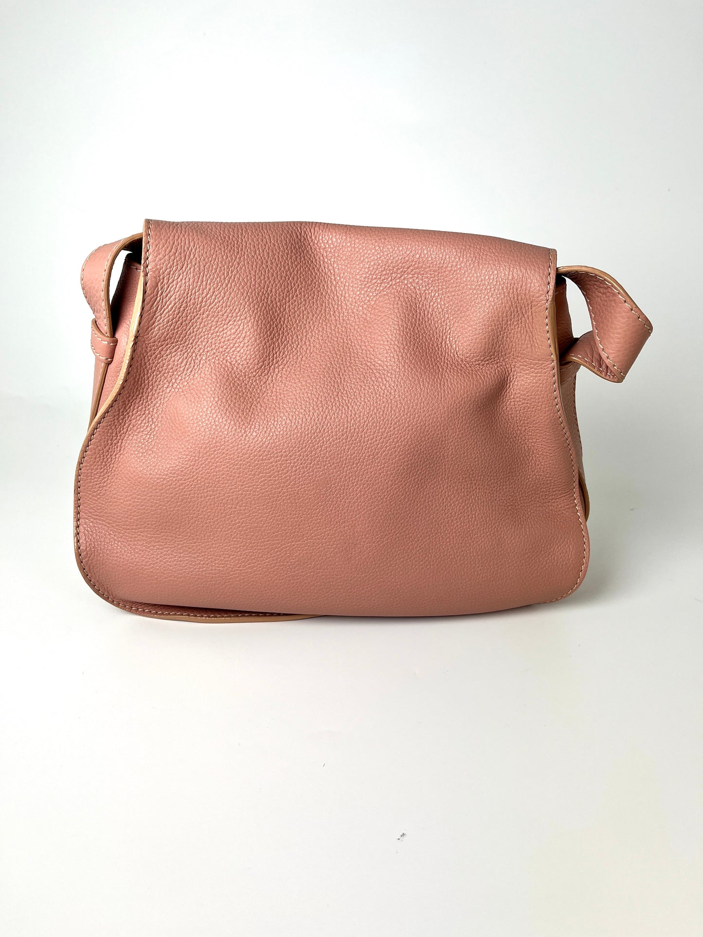 CHLOE Marcie Medium Blush Pink Saddle Crossbody Bag