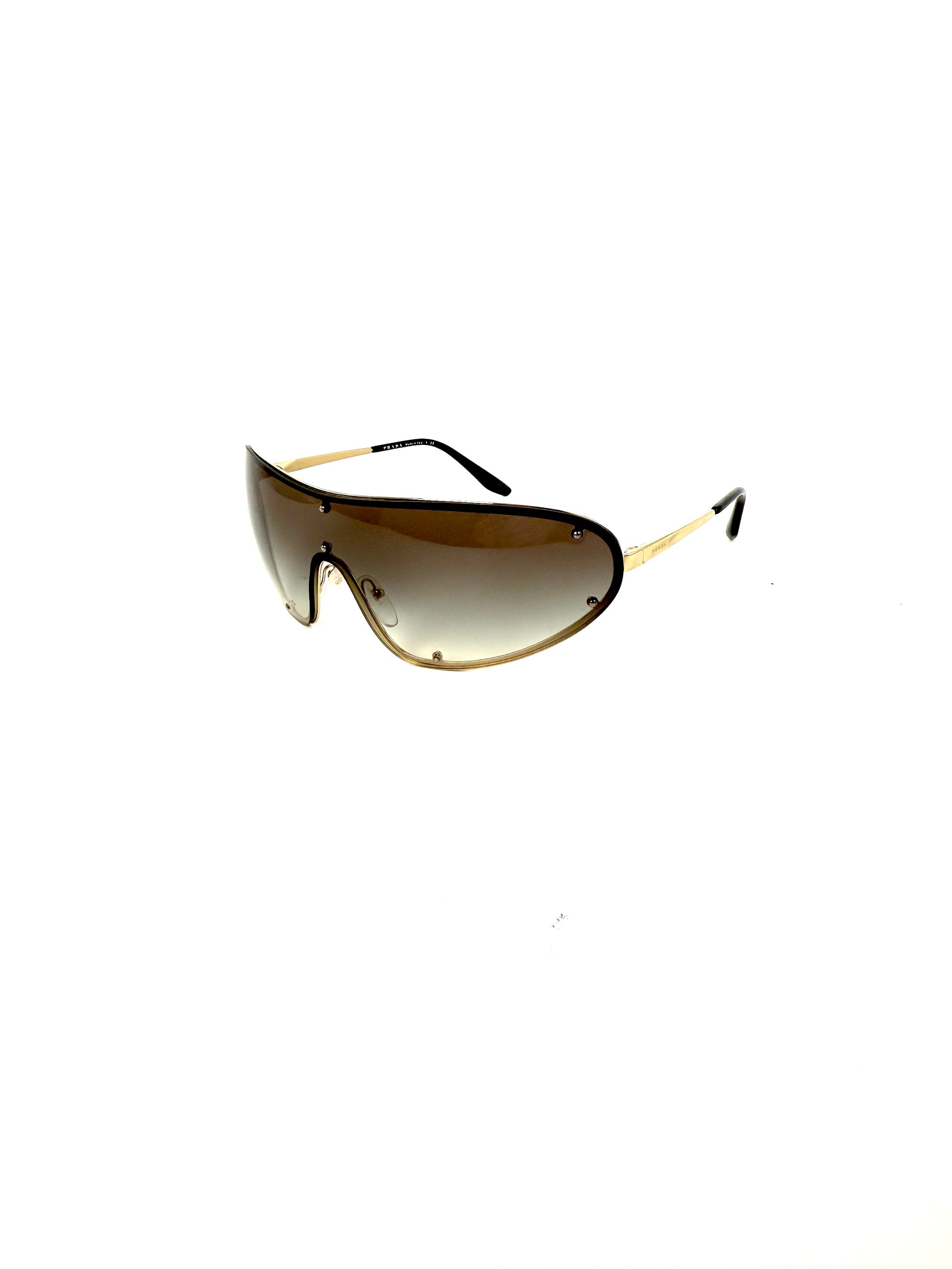 PRADA Catwalk SPR 73V Gold Shield Gradient Sunglasses