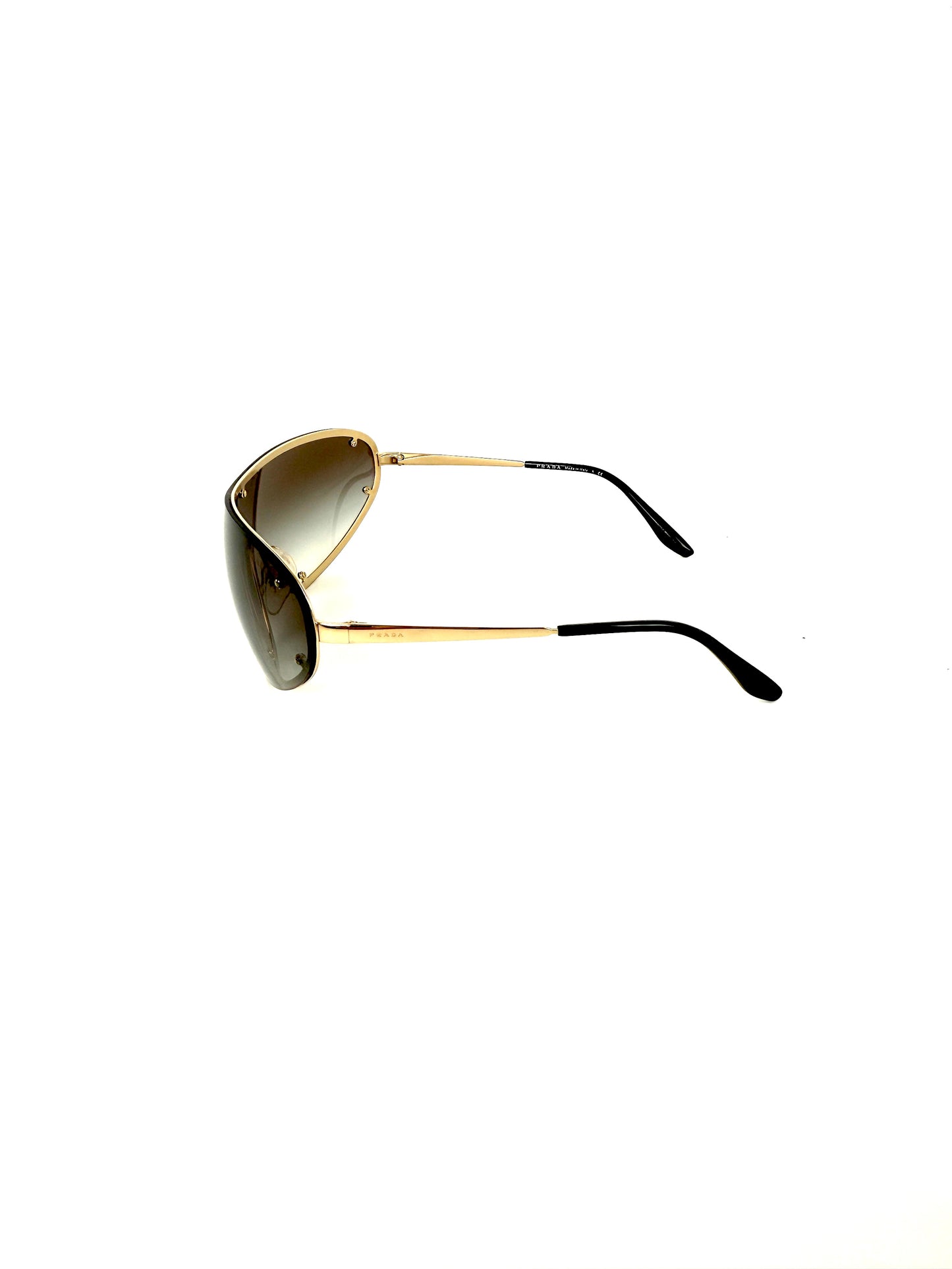 PRADA Catwalk SPR 73V Gold Shield Gradient Sunglasses