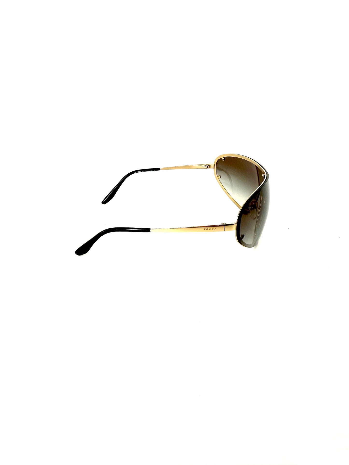 PRADA Catwalk SPR 73V Gold Shield Gradient Sunglasses