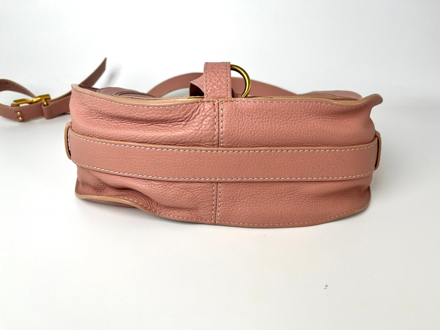 CHLOE Marcie Medium Blush Pink Saddle Crossbody Bag