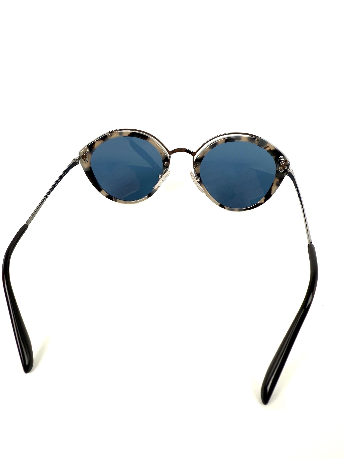 PRADA Catwalk SPR 18U Tortoise Acetate Round Sunglasses