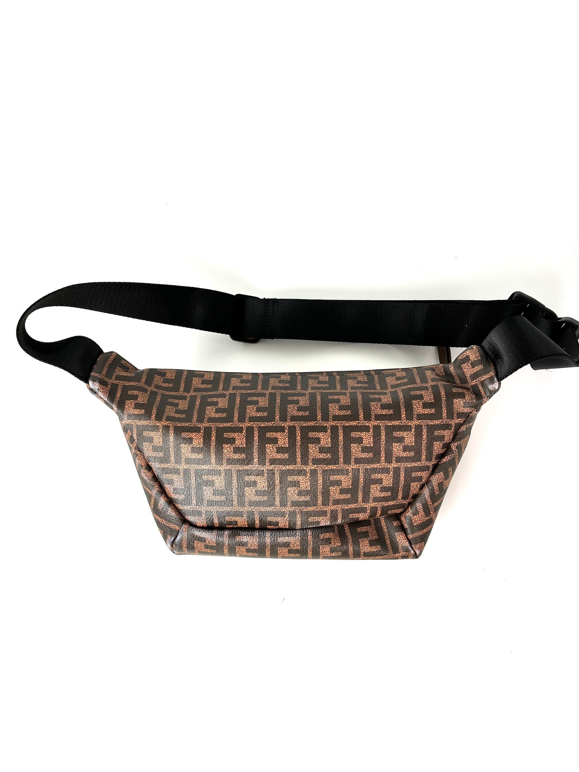 FENDI Monogram Zucca Coated Canvas Brown Bumbag Waist Bag