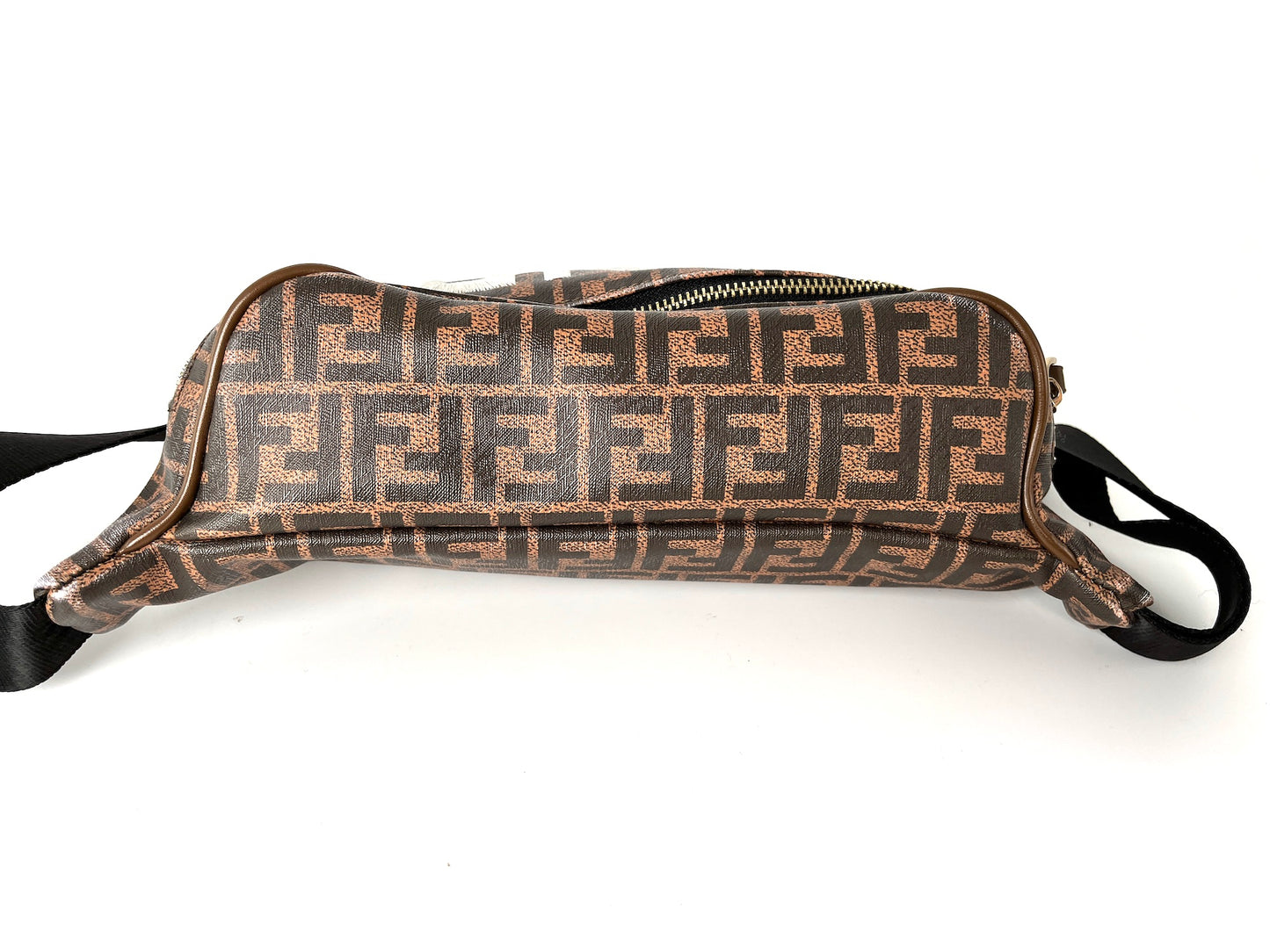 FENDI Monogram Zucca Coated Canvas Brown Bumbag Waist Bag