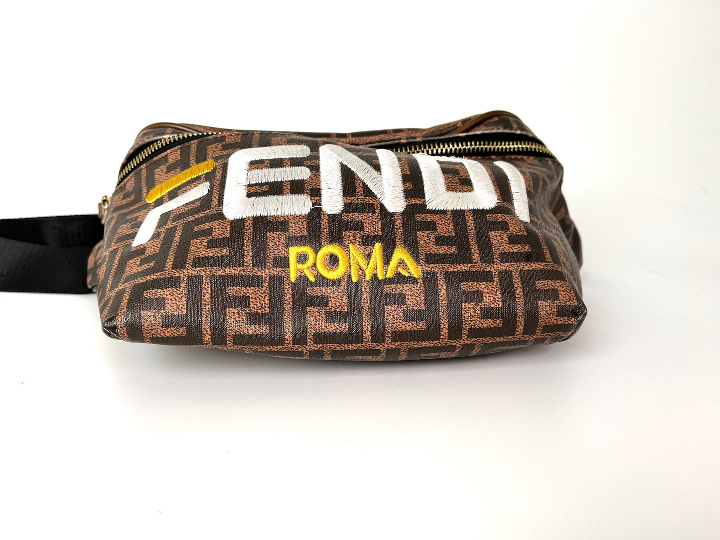 FENDI Monogram Zucca Coated Canvas Brown Bumbag Waist Bag