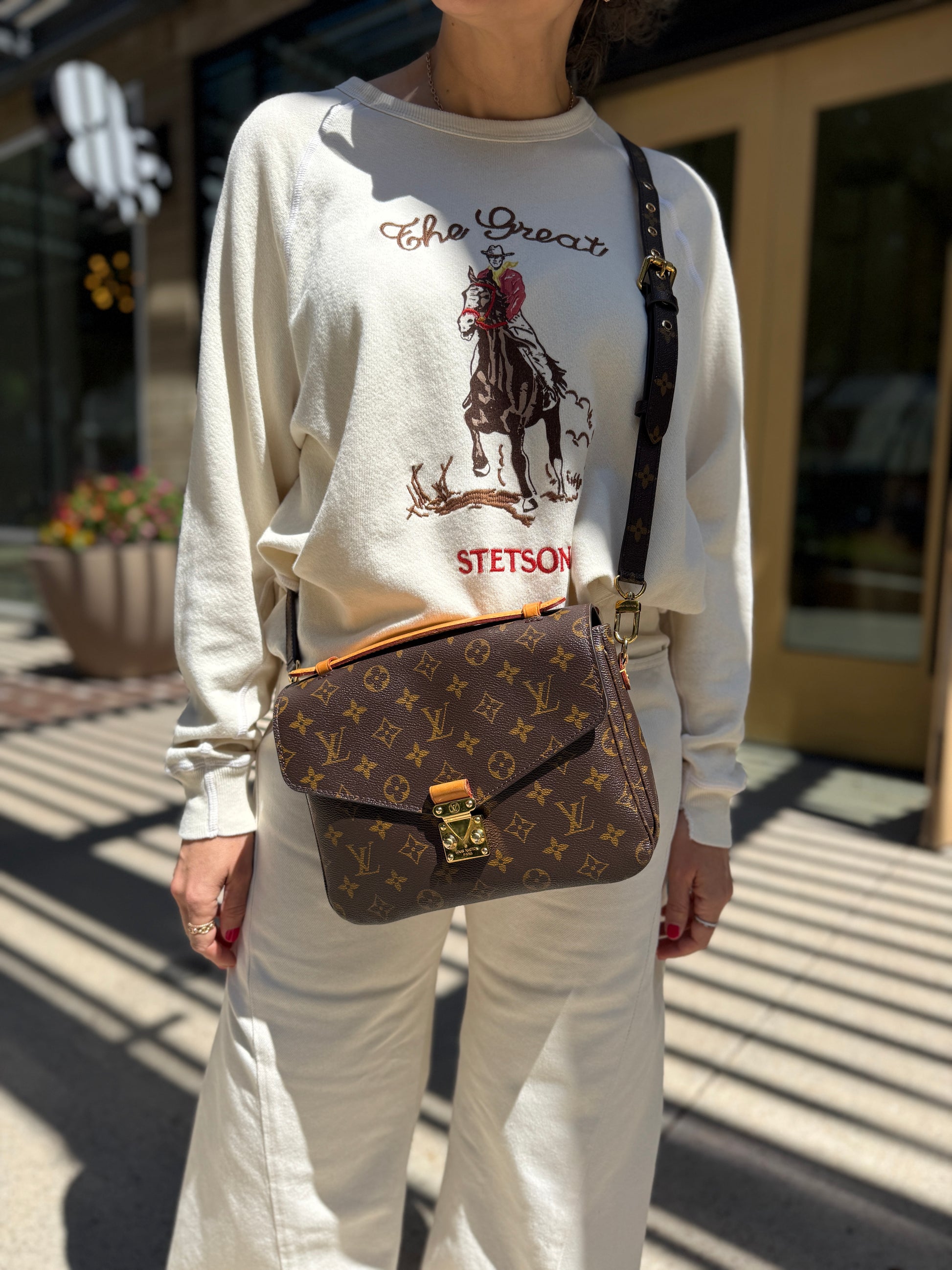 Louis Vuitton Pochette Metis Monogram Top Handle Crossbody Bag