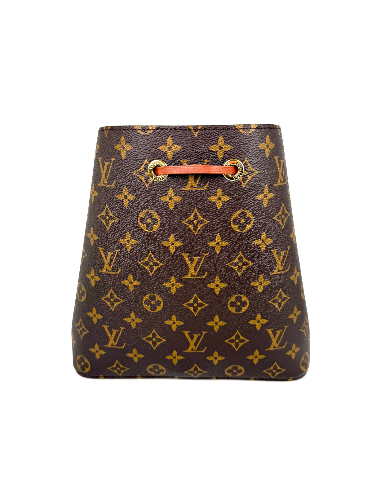 Louis Vuitton Neonoe Monogram Canvas Brown Caramel Leather MM 2025 Bucket Shoulder Crossbody Bag