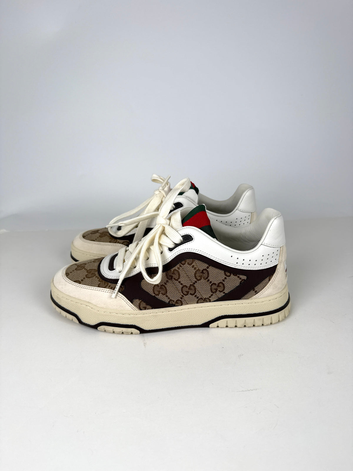 GUCCI Re-Web Canvas GG Monogram Sneakers 38.5, 8.5