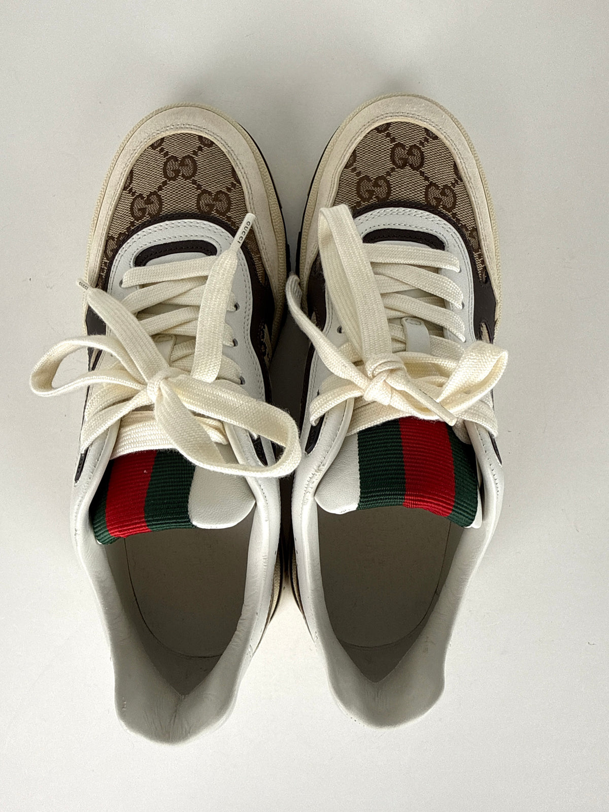 GUCCI Re-Web Canvas GG Monogram Sneakers 38.5, 8.5