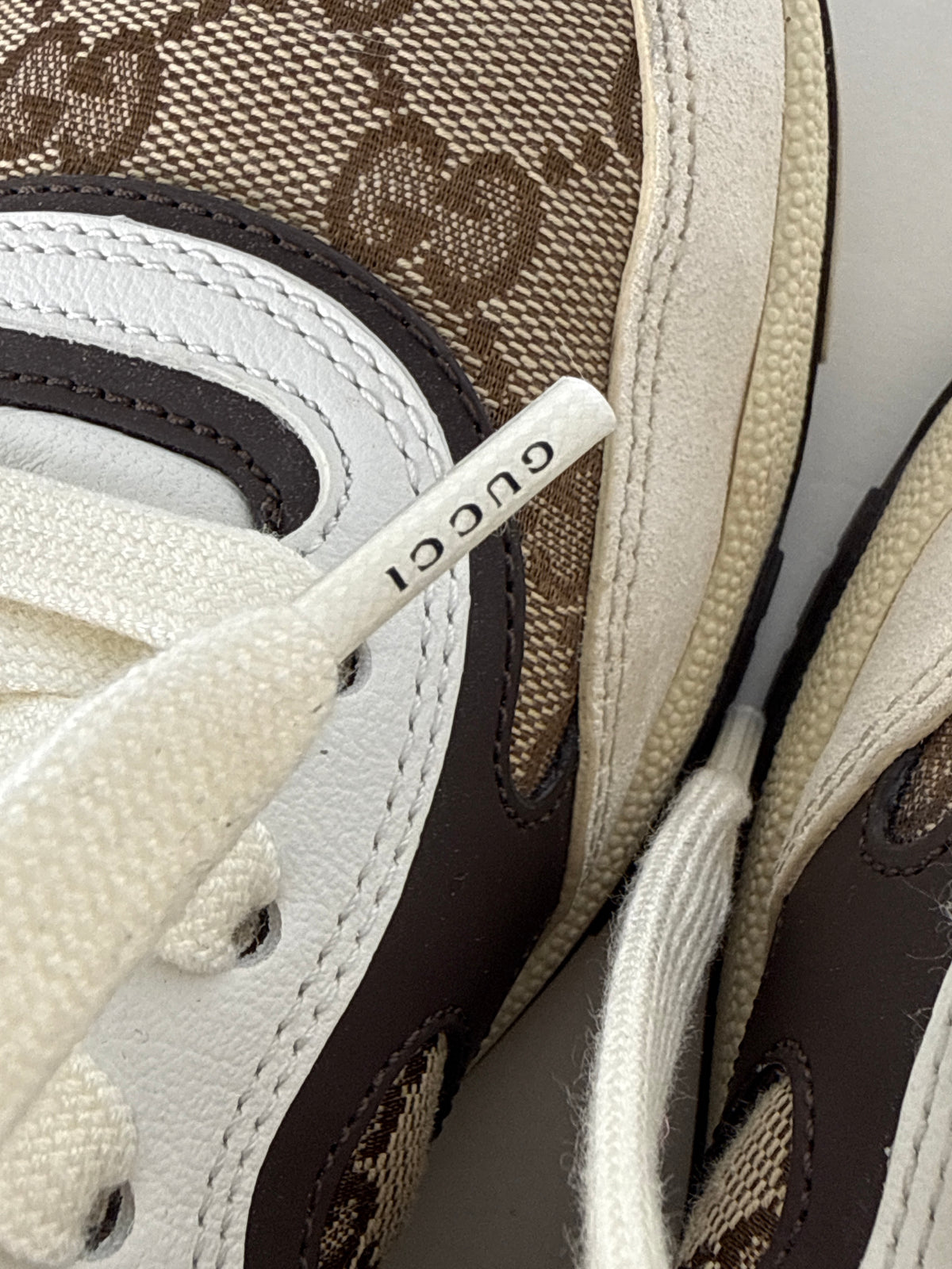 GUCCI Re-Web Canvas GG Monogram Sneakers 38.5, 8.5