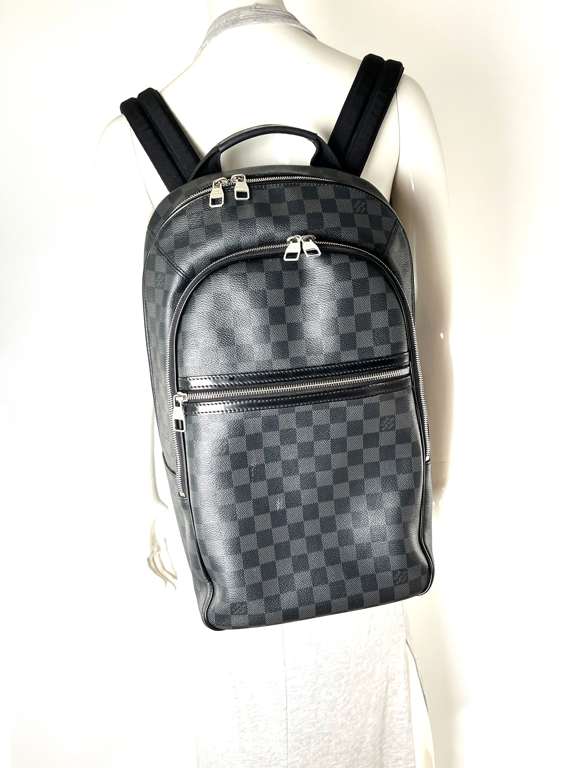 LOUIS VUITTON Michael Damier Graphite Black Backpack baby diaper bag