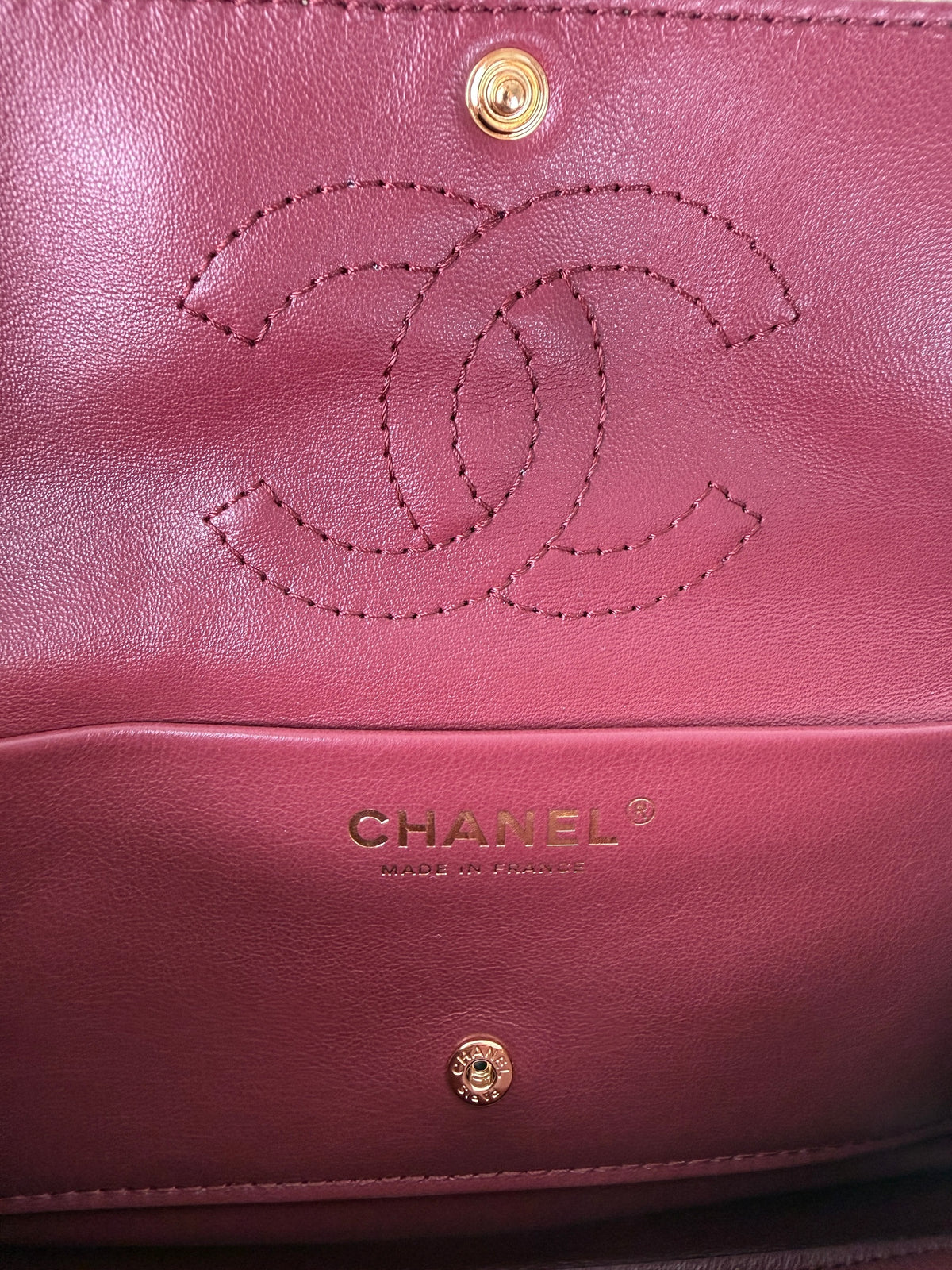 CHANEL Mini Souplissimo Flap Bag Green Grained Calfskin Leather Gold Hardware Crossbody Bag