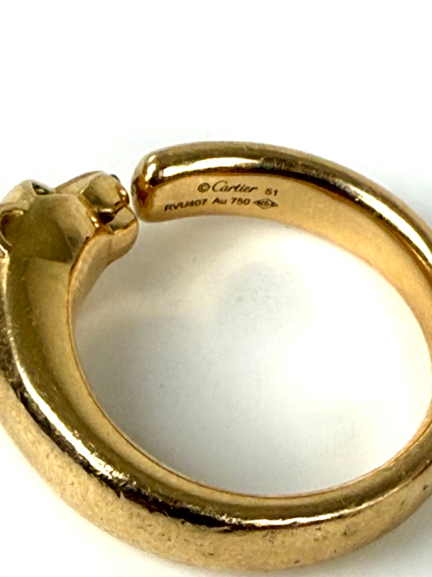 Cartier Small Panthere De Cartier 18k Yellow Gold Ring 51