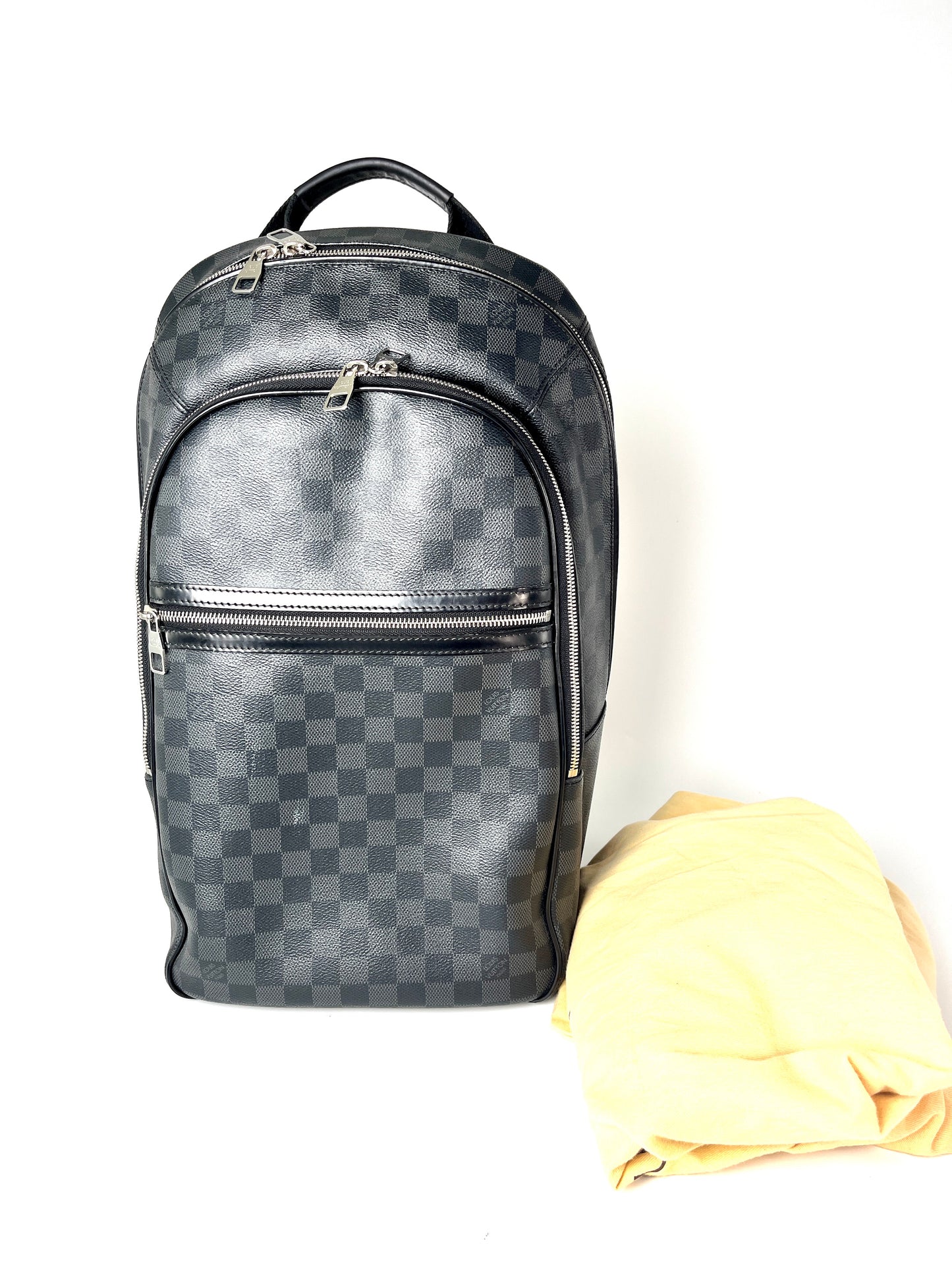 LOUIS VUITTON Michael Damier Graphite Black Backpack travel bag