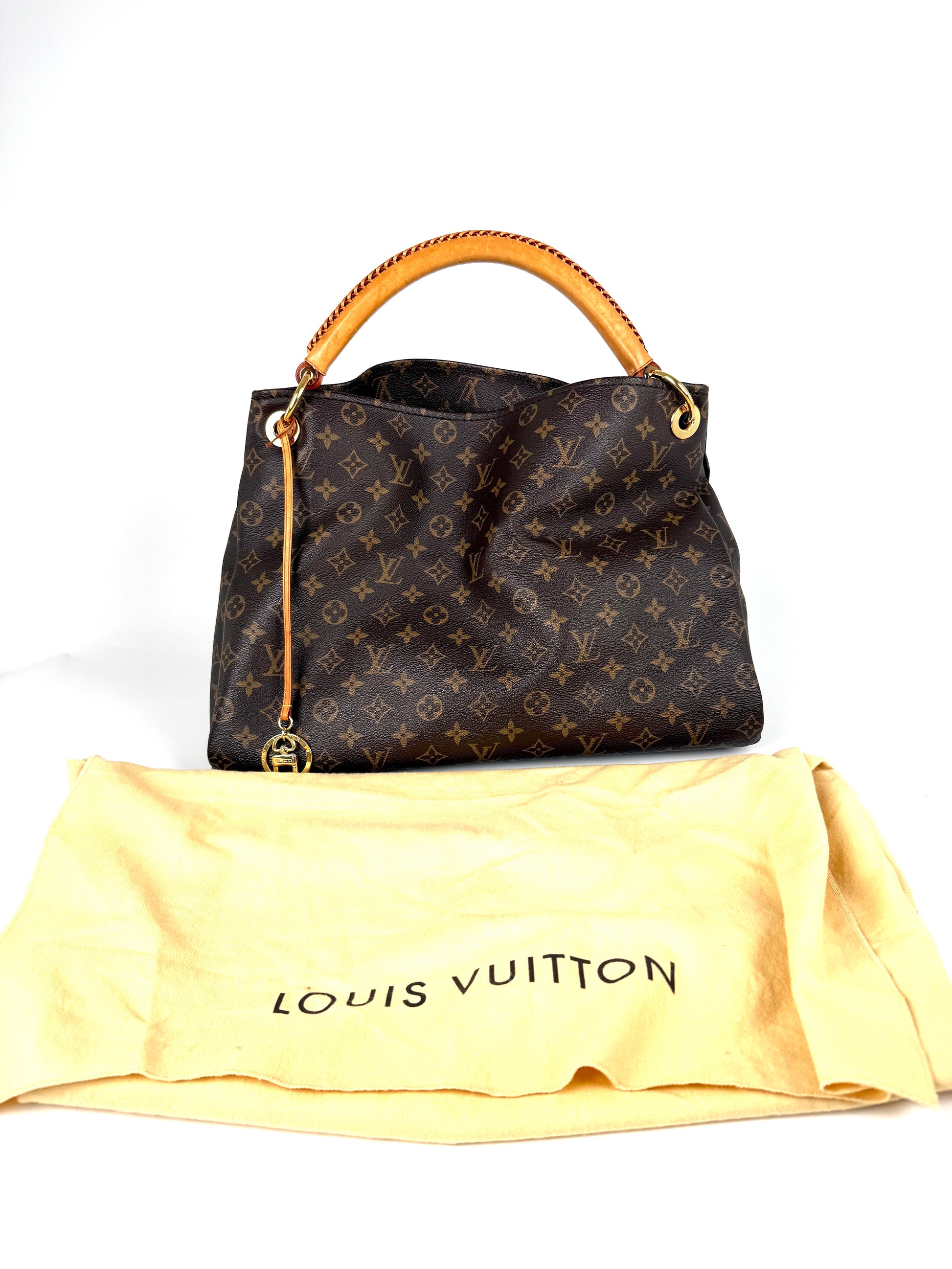 LOUIS VUITTON Artsy MM Monogram Canvas Brown Tote Shoulder Bag