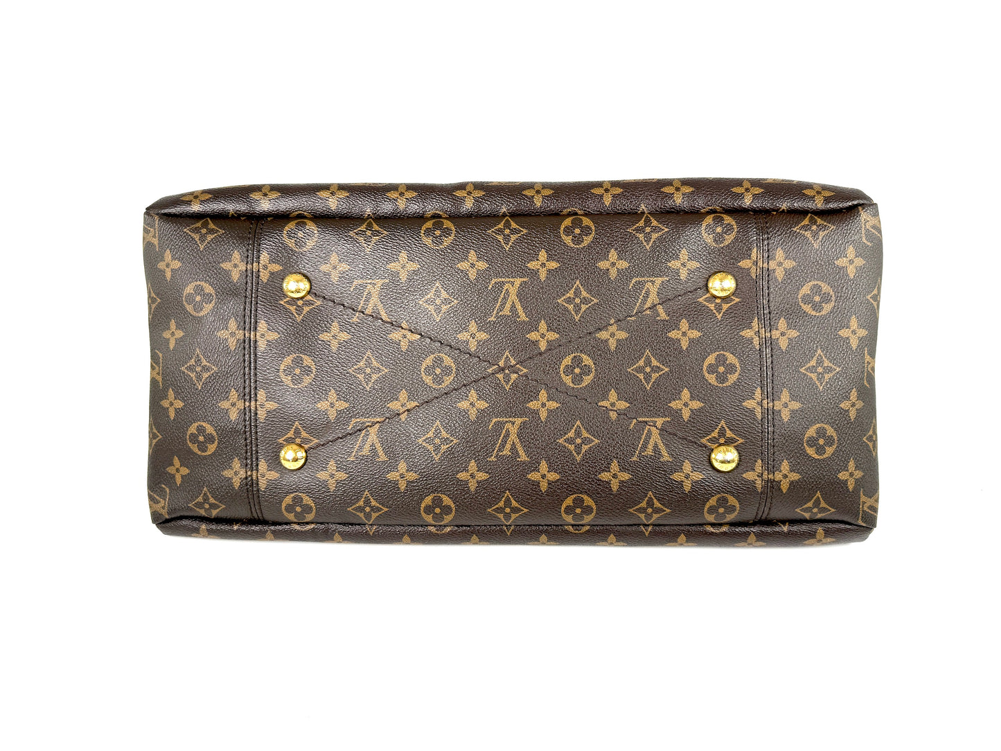LOUIS VUITTON Artsy MM Monogram Canvas Brown Tote Shoulder Bag