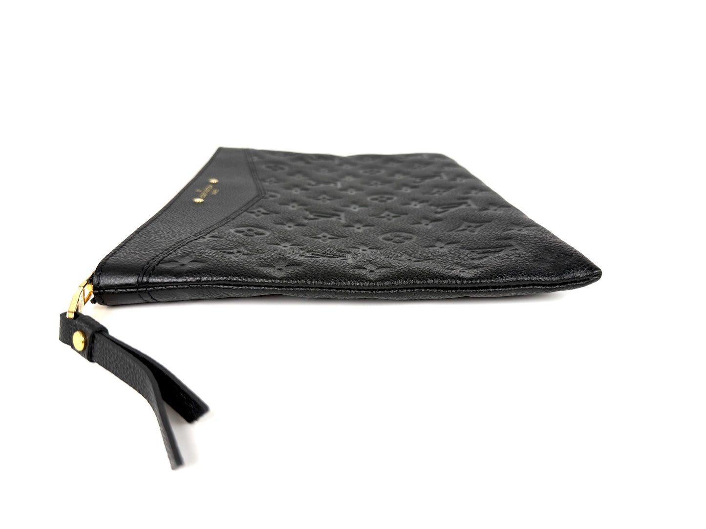 Louis Vuitton Empreinte Daily Zip Pouch Black Leather