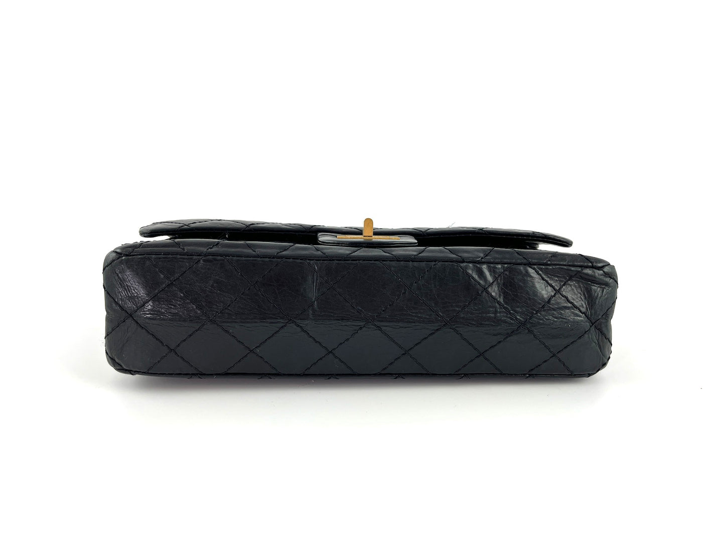 CHANEL Black 225 2005 Reissue 2.55 Quilted Leather Shoulder Crossbody Bag