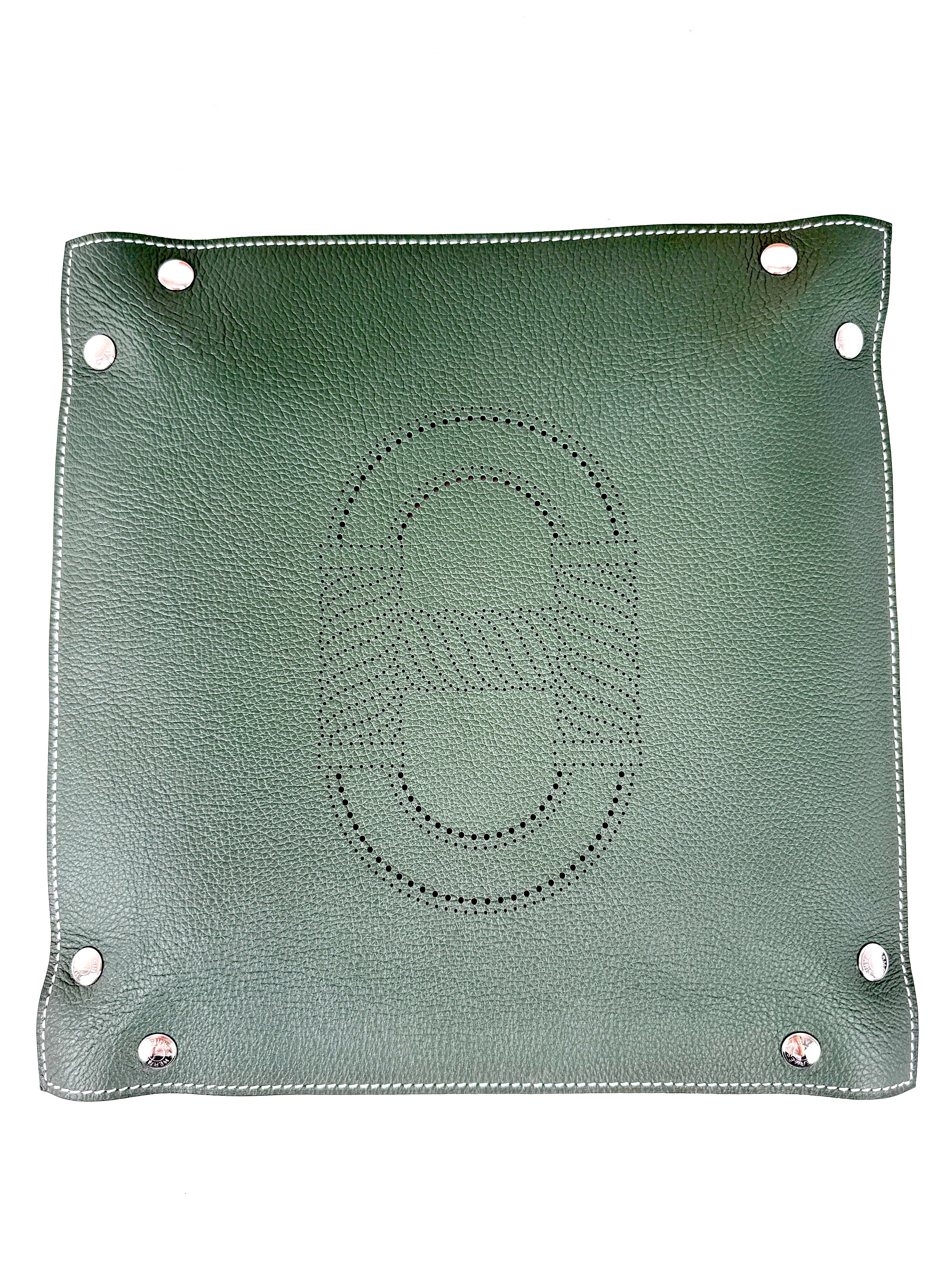 HERMES Mises et Relances Canoe H Leather Square Change Desk Tray