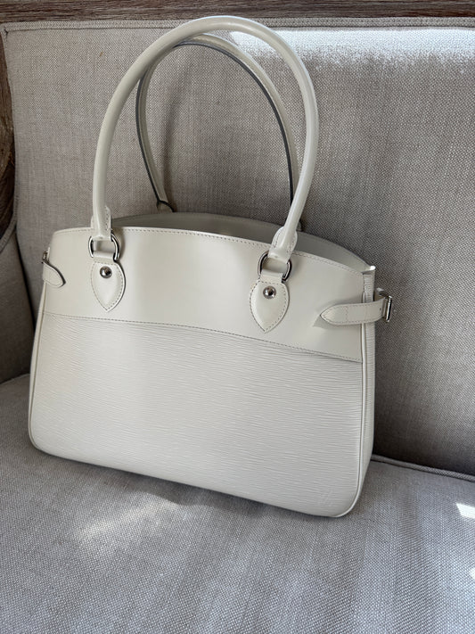 LOUIS VUITTON Passy GM Ivory Epi Leather Tote Shoulder Bag