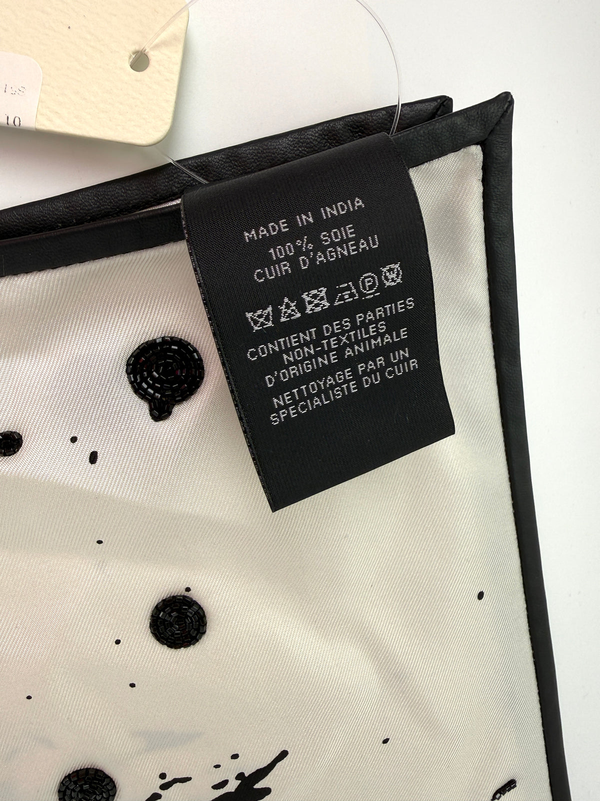 Hermes Cheval Surprise Exceptional Black White Embroidered Dossard Silk Scarf Cover 90 New