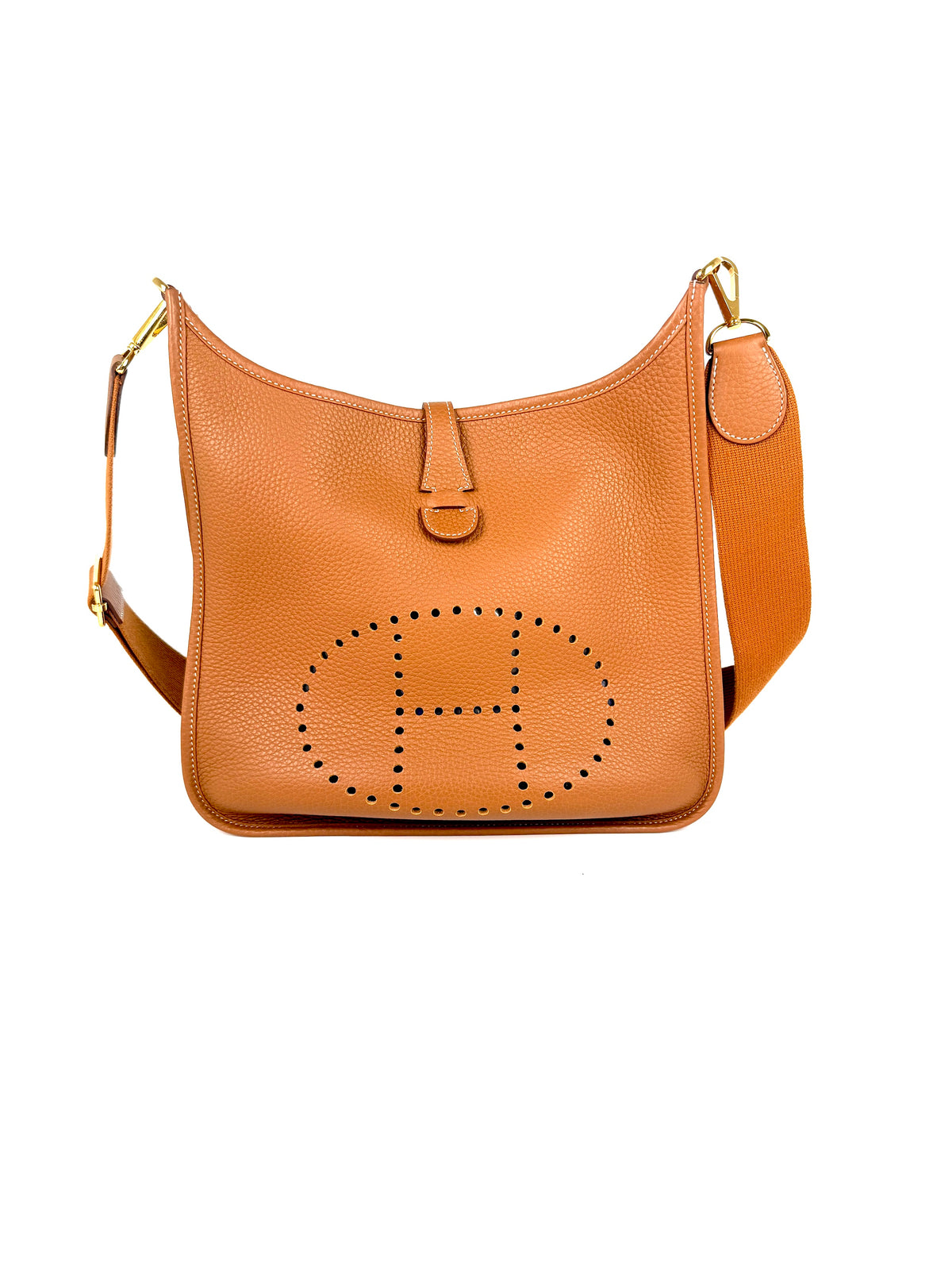 HERMES 29 Taurillon Clemence Evelyne III PM Gold on Gold Hardware 2025 Crossbody Bag