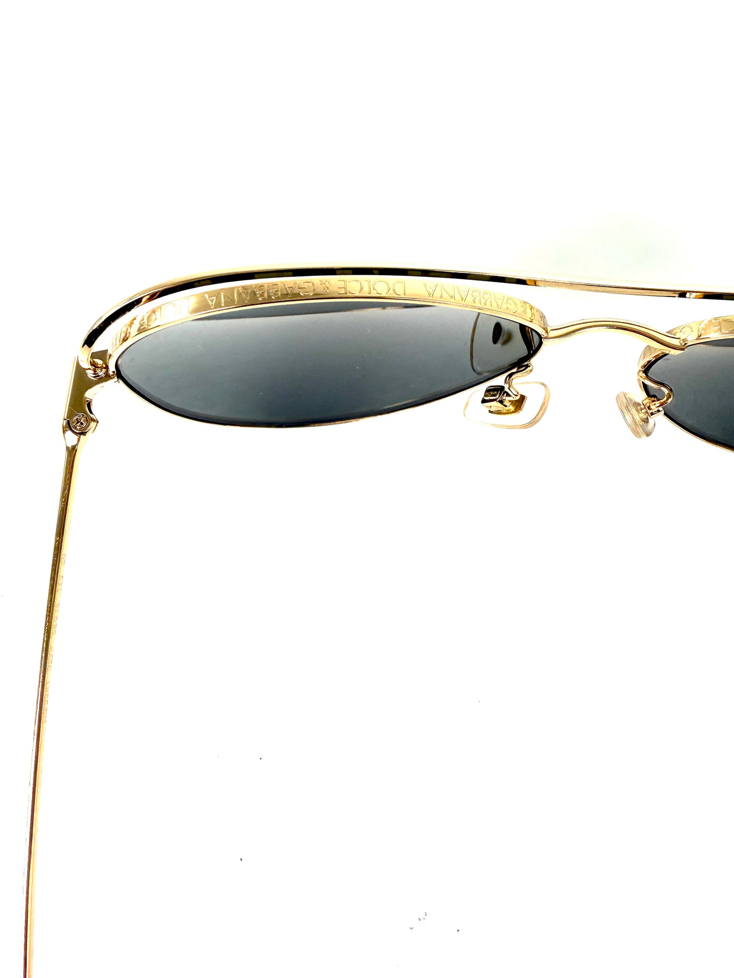 Dolce & Gabbana Metal Leopard Print Lens Gold Frame Aviator Sunglasses