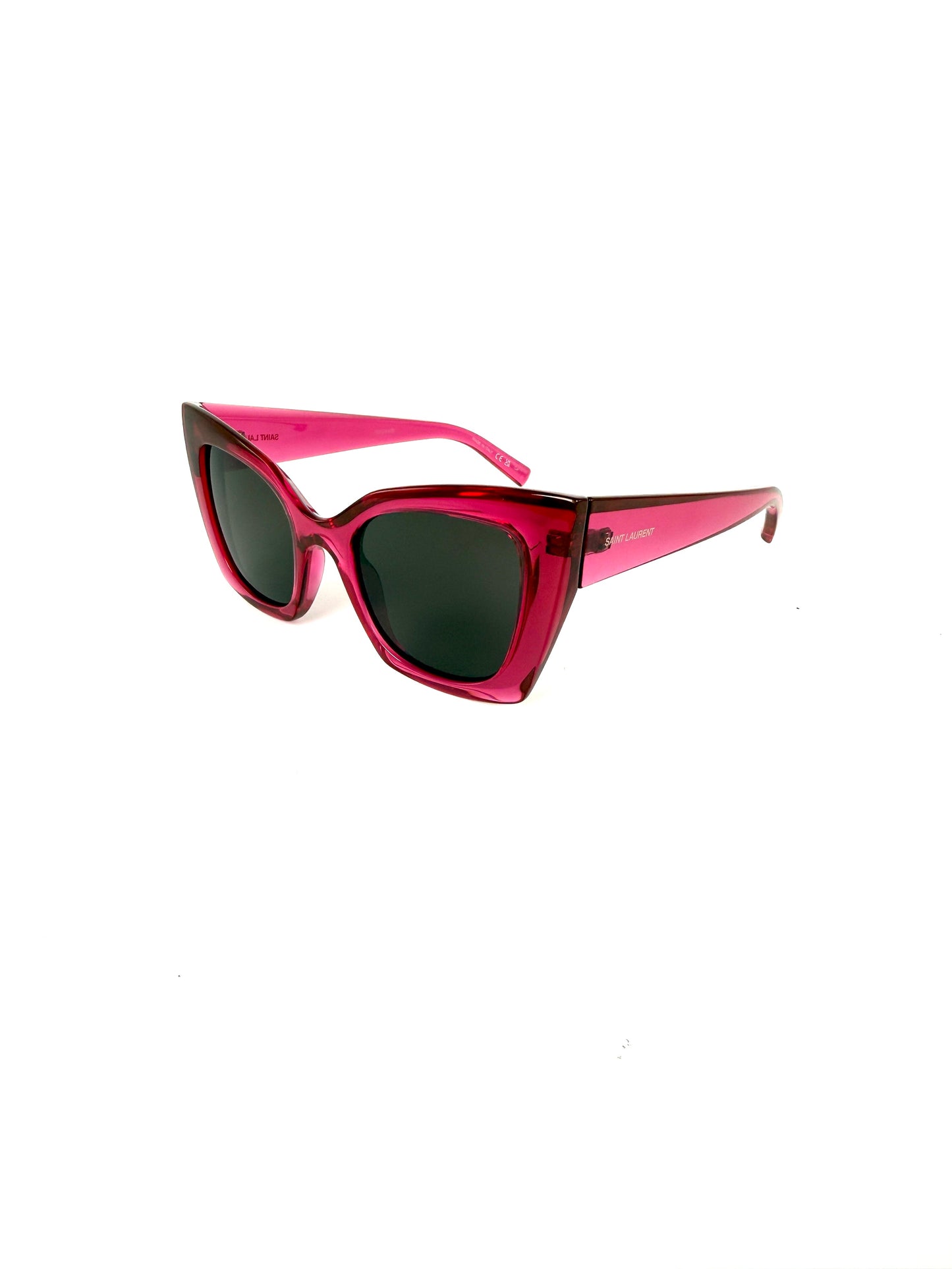 Saint Laurent SL 552 Pink Acetate Cat Eye Sunglasses