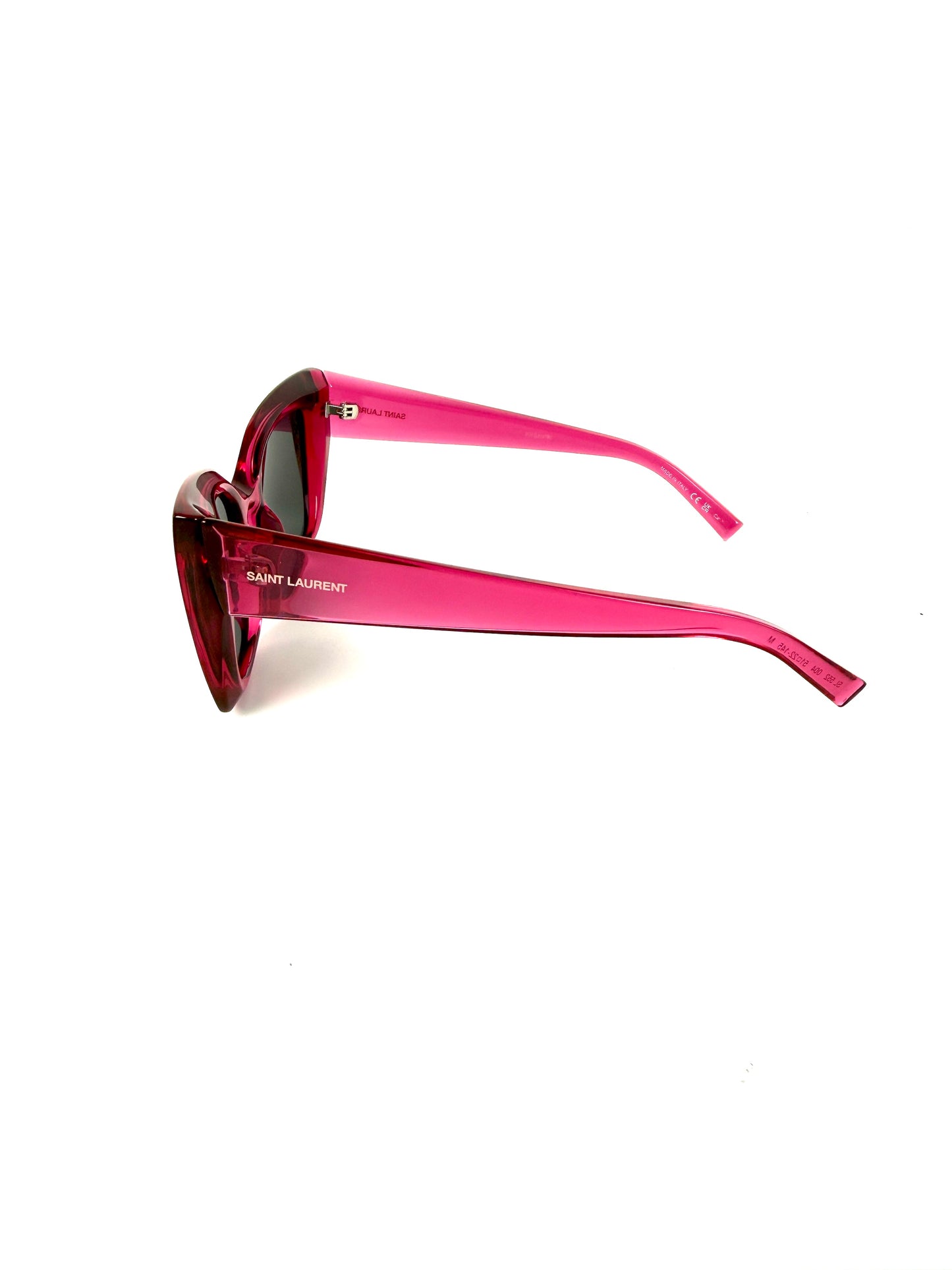 Saint Laurent SL 552 Pink Acetate Cat Eye Sunglasses